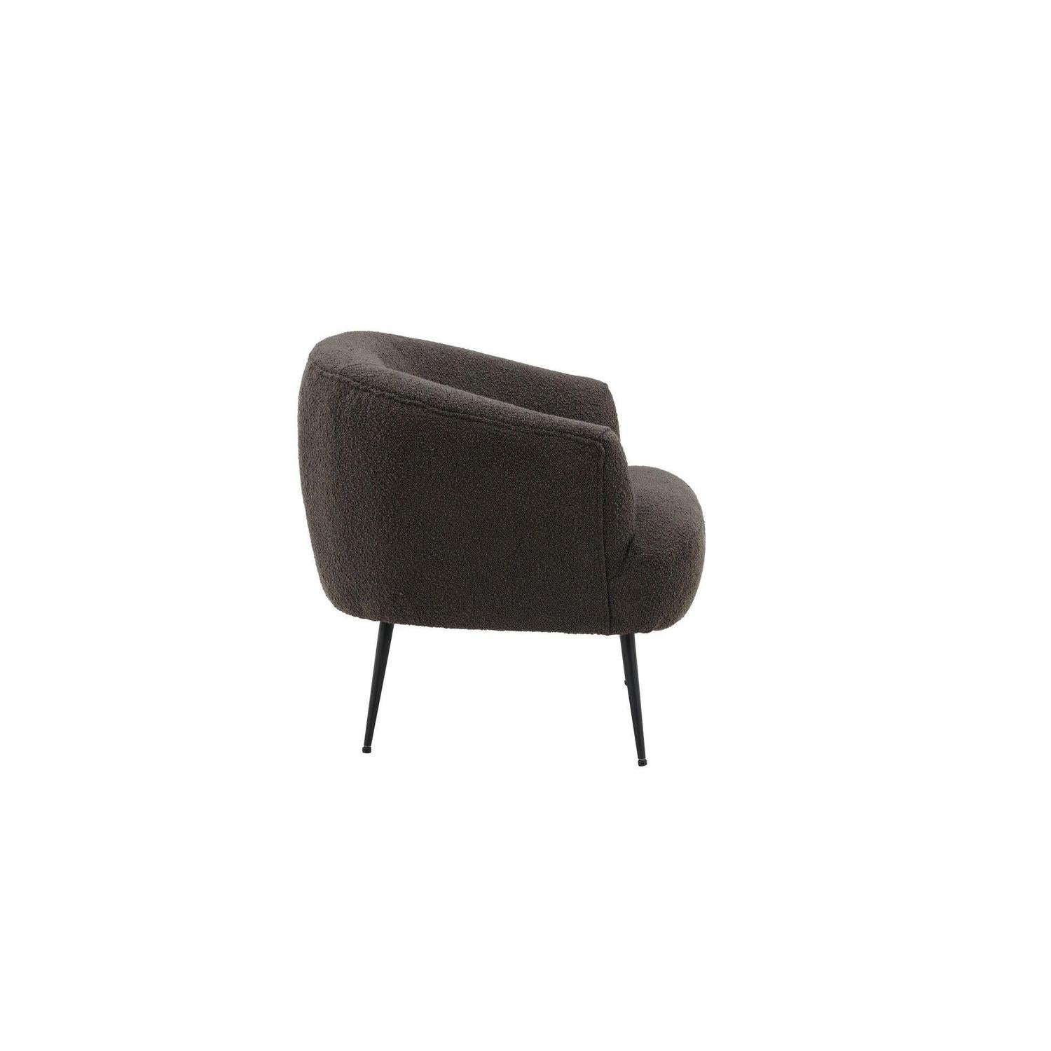 Sessel Derry aus Teddy Bouclé - Dunkelgrau-Sessel-Venture Home-le canapé