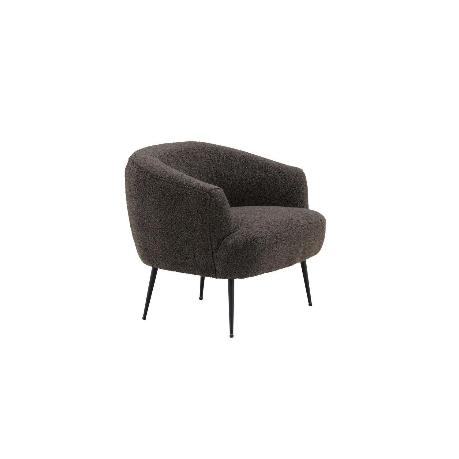 Sessel Derry aus Teddy Bouclé - Dunkelgrau-Sessel-Venture Home-le canapé