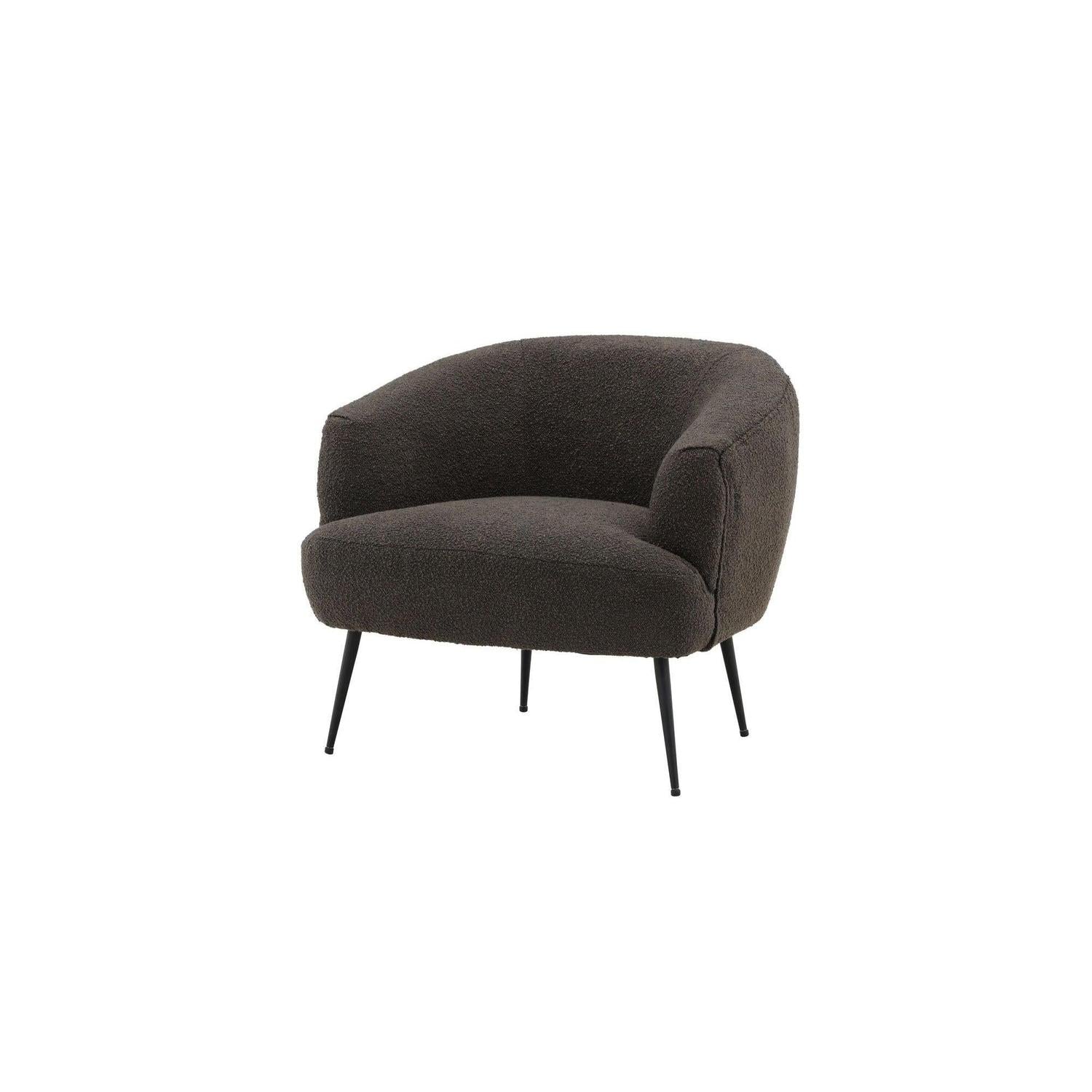 Sessel Derry aus Teddy Bouclé - Dunkelgrau-Sessel-Venture Home-le canapé