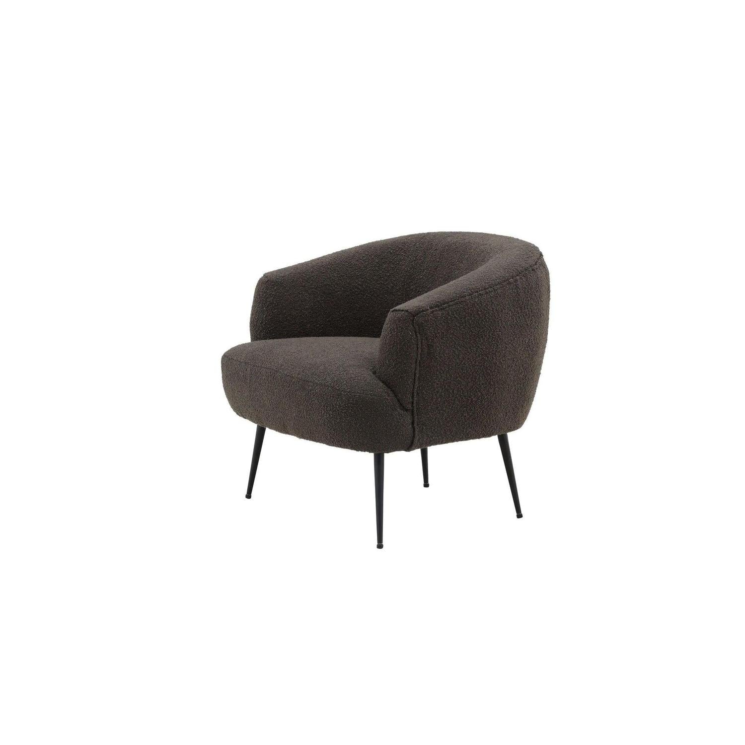 Sessel Derry aus Teddy Bouclé - Dunkelgrau-Sessel-Venture Home-le canapé