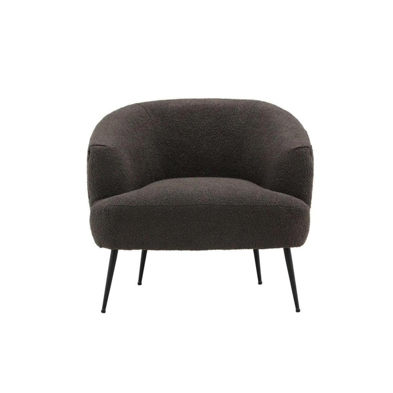Sessel Derry aus Teddy Bouclé - Dunkelgrau-Sessel-Venture Home-le canapé