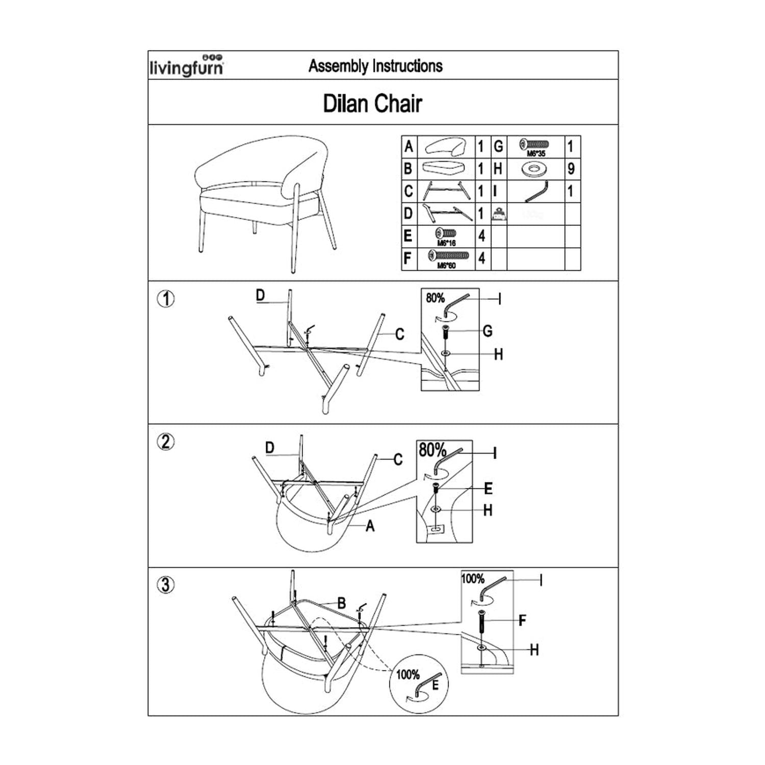 Sessel Dilan Venga - Cognac-Sessel-Livingfurn-le canapé