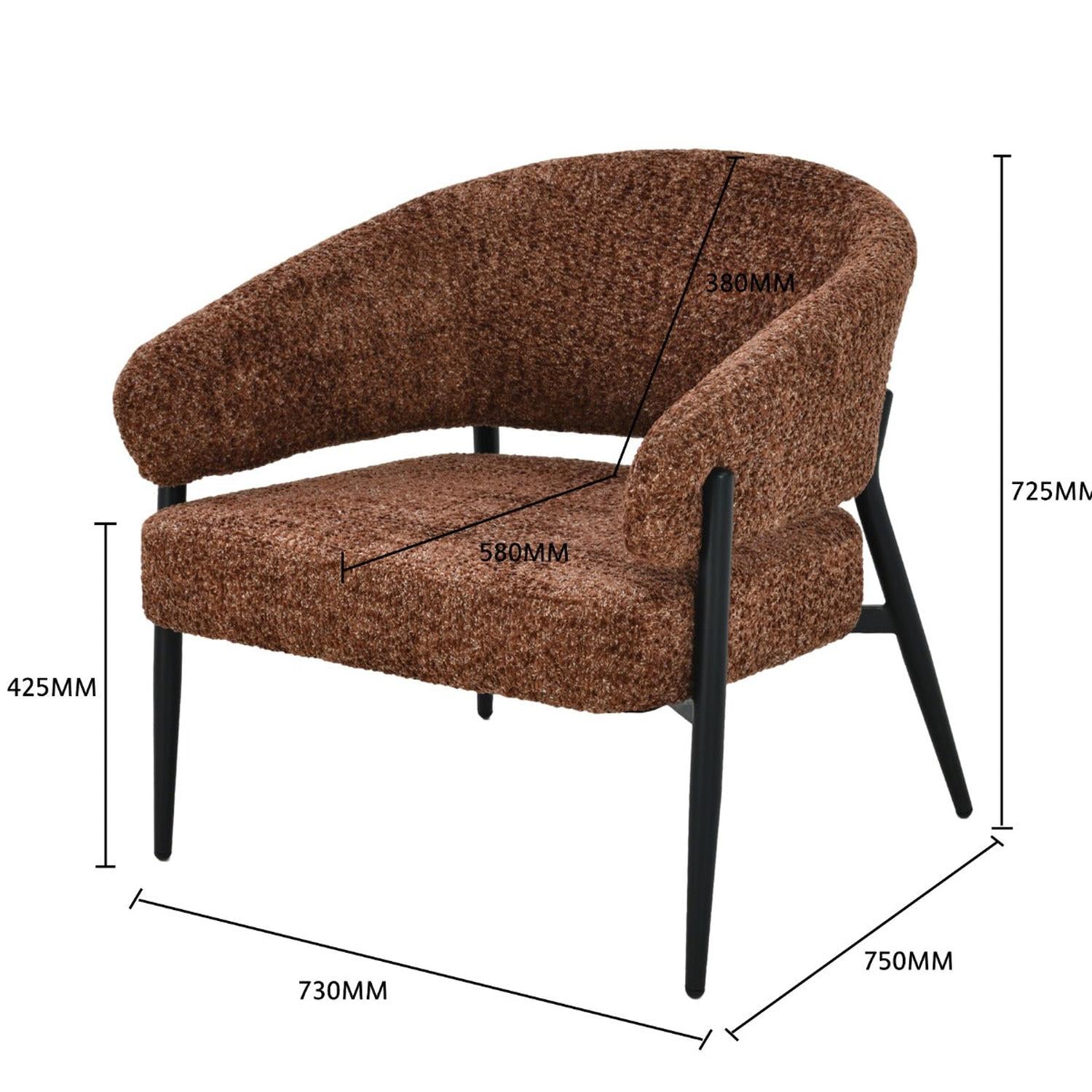 Sessel Dilan Venga - Dunkelbraun-Sessel-Livingfurn-le canapé