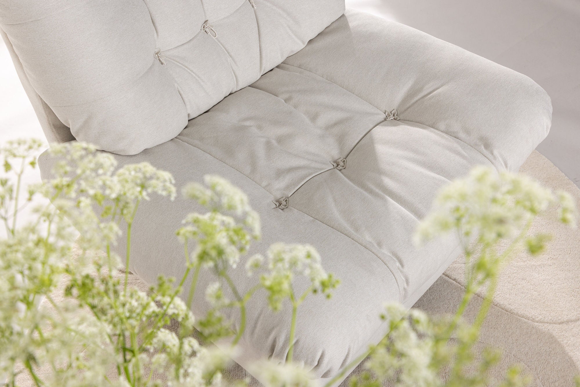 Sessel Florens aus Textilstoff - Weiß-Sessel-Venture Home-le canapé