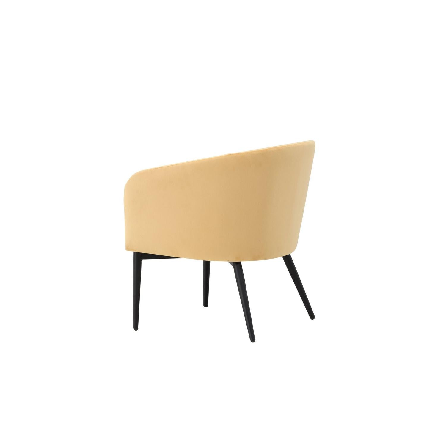 Sessel Fluffy aus Samt - Gelb-Sessel-Venture Home-le canapé