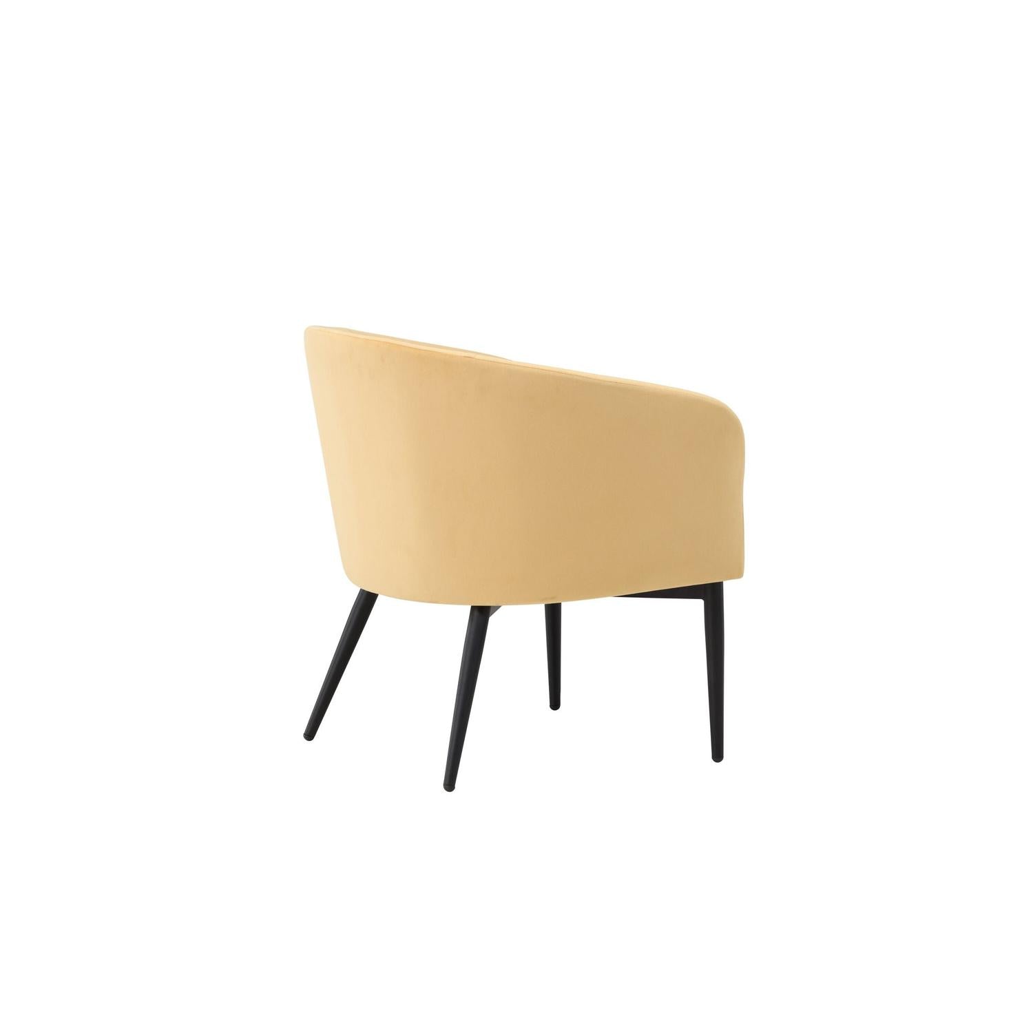 Sessel Fluffy aus Samt - Gelb-Sessel-Venture Home-le canapé