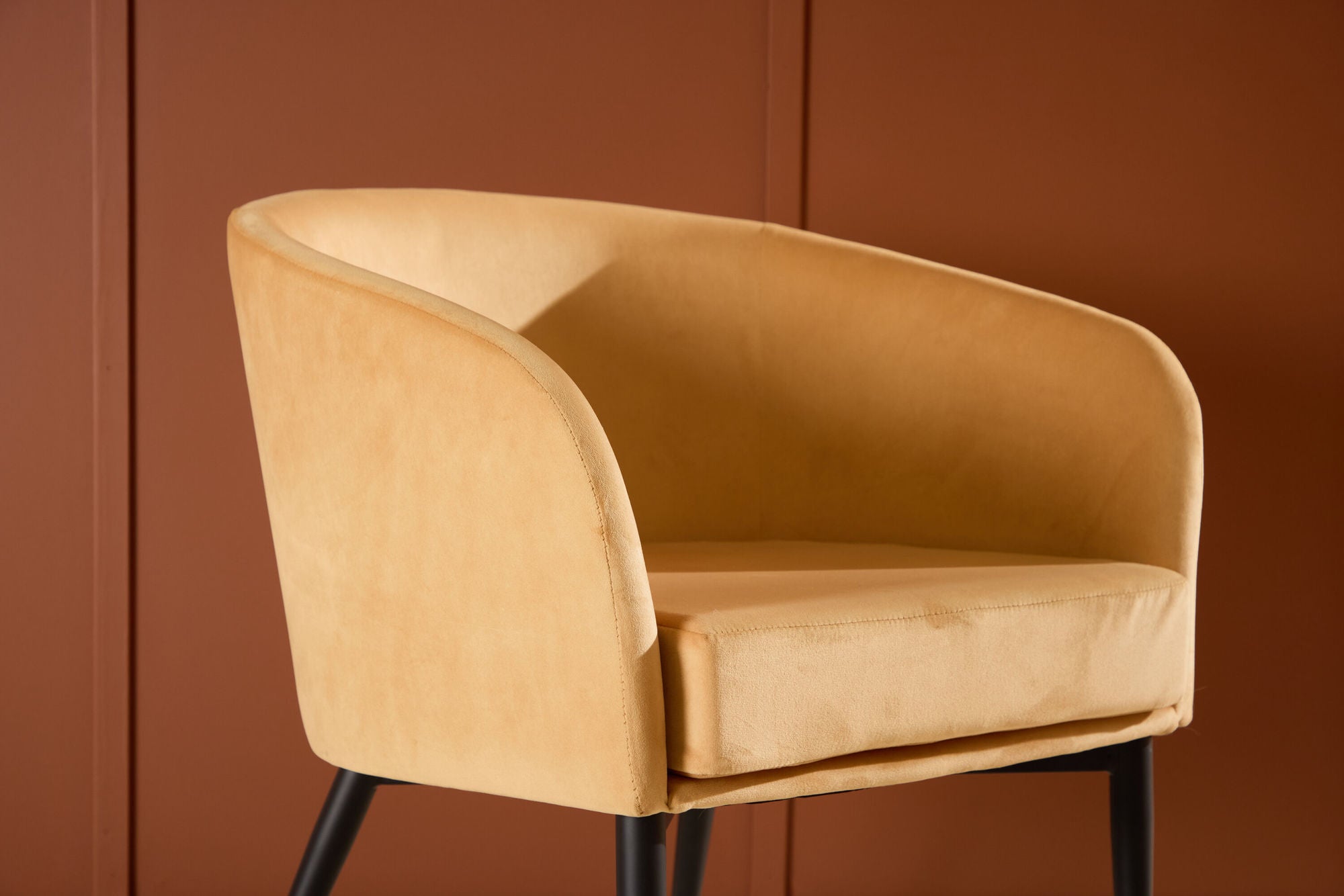 Sessel Fluffy aus Samt - Gelb-Sessel-Venture Home-le canapé