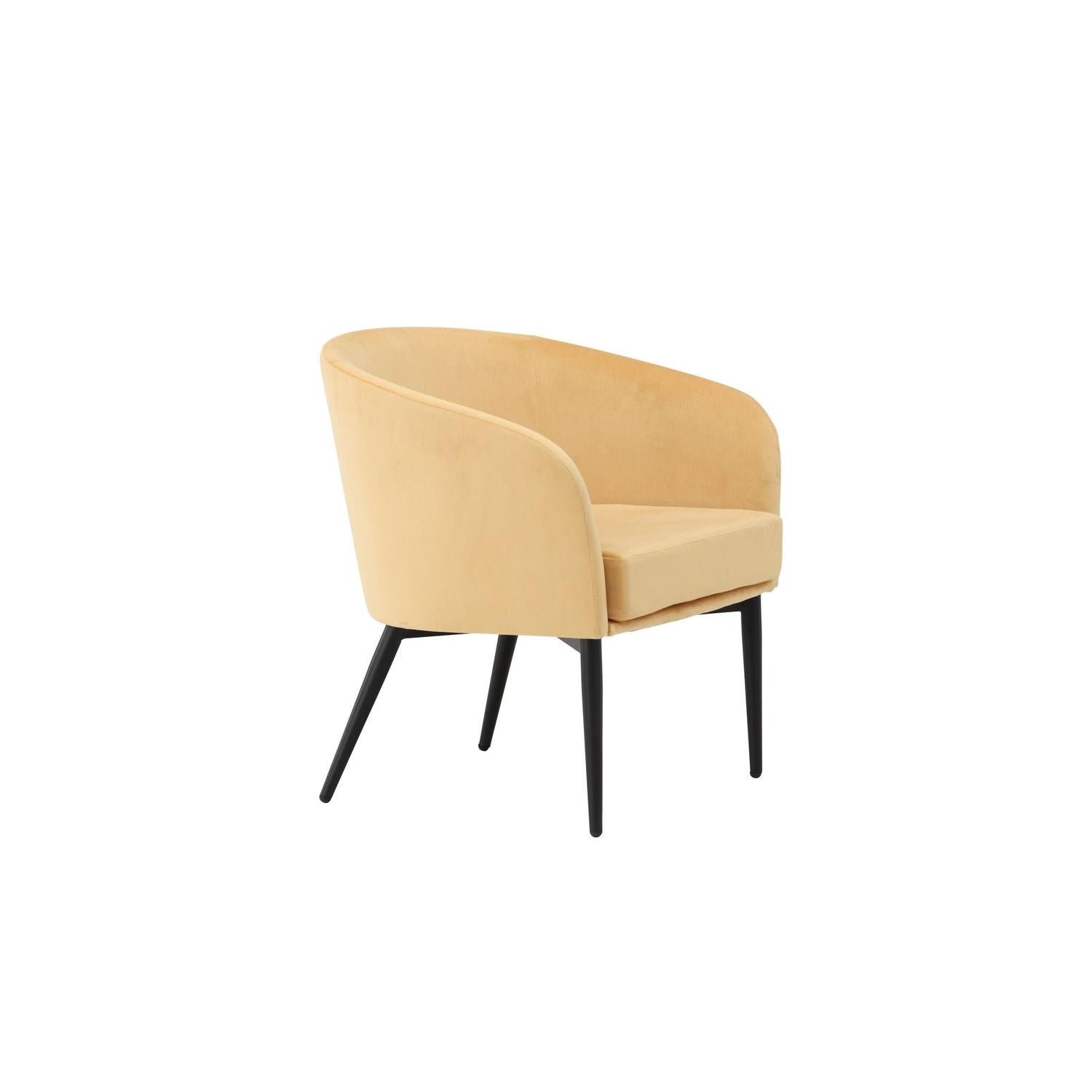 Sessel Fluffy aus Samt - Gelb-Sessel-Venture Home-le canapé