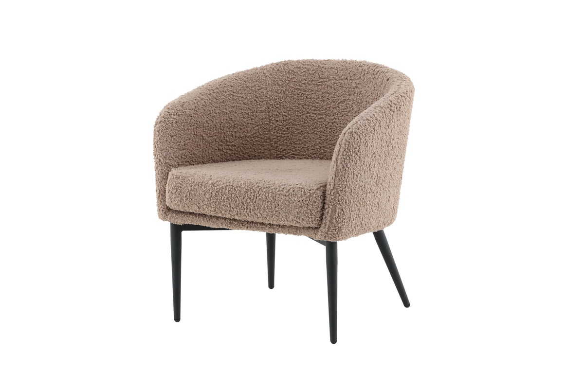 Sessel Fluffy aus Teddy Bouclé - Braun-Sessel-Venture Home-le canapé