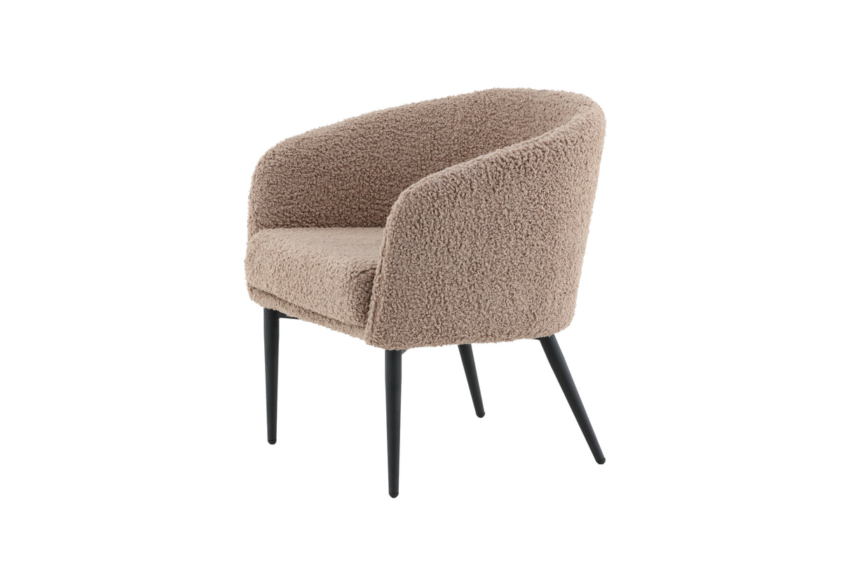 Sessel Fluffy aus Teddy Bouclé - Braun-Sessel-Venture Home-le canapé