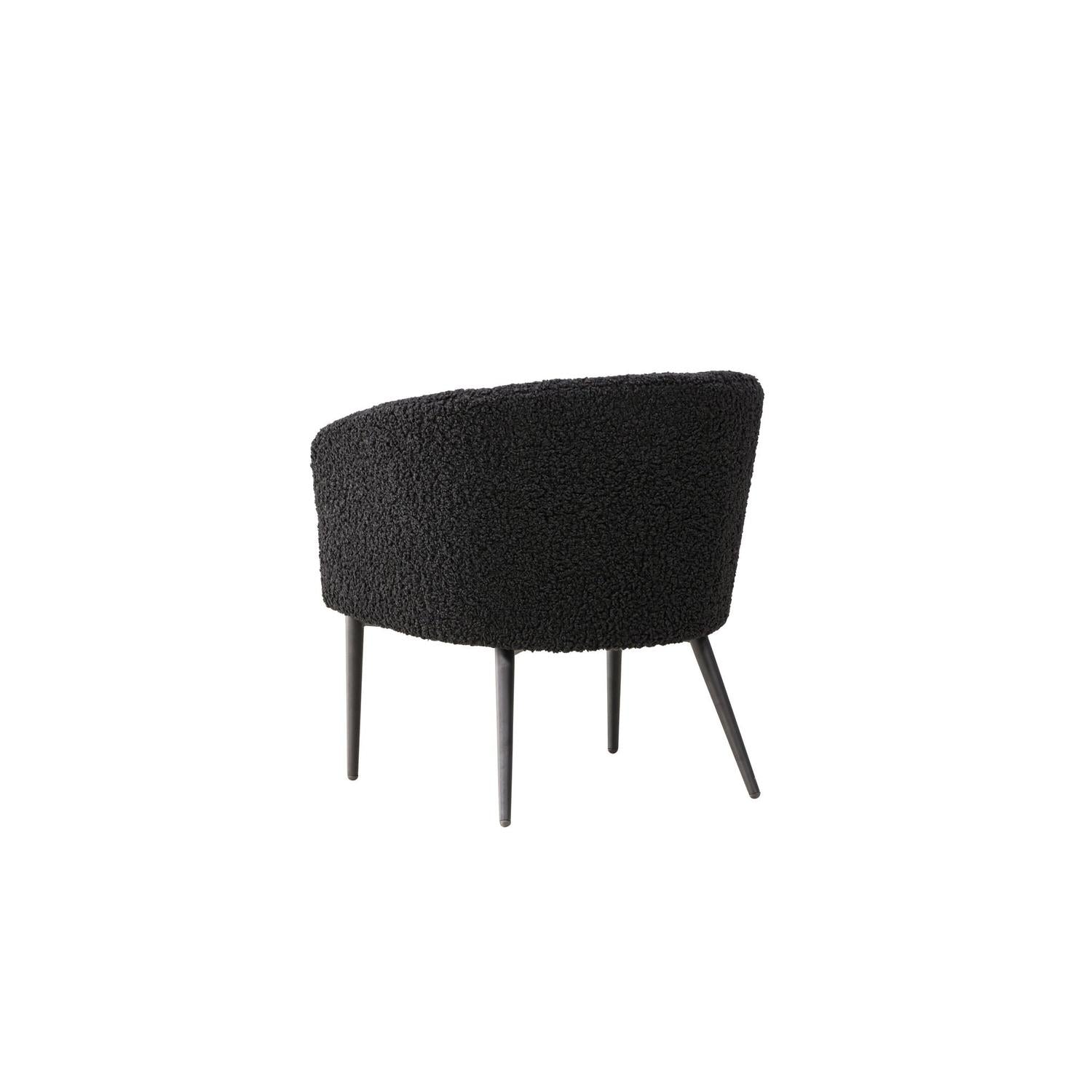 Sessel Fluffy aus Teddy Bouclé - Schwarz-Sessel-Venture Home-le canapé