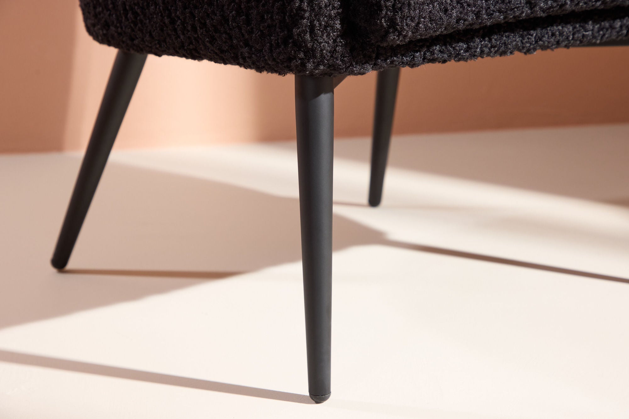 Sessel Fluffy aus Teddy Bouclé - Schwarz-Sessel-Venture Home-le canapé