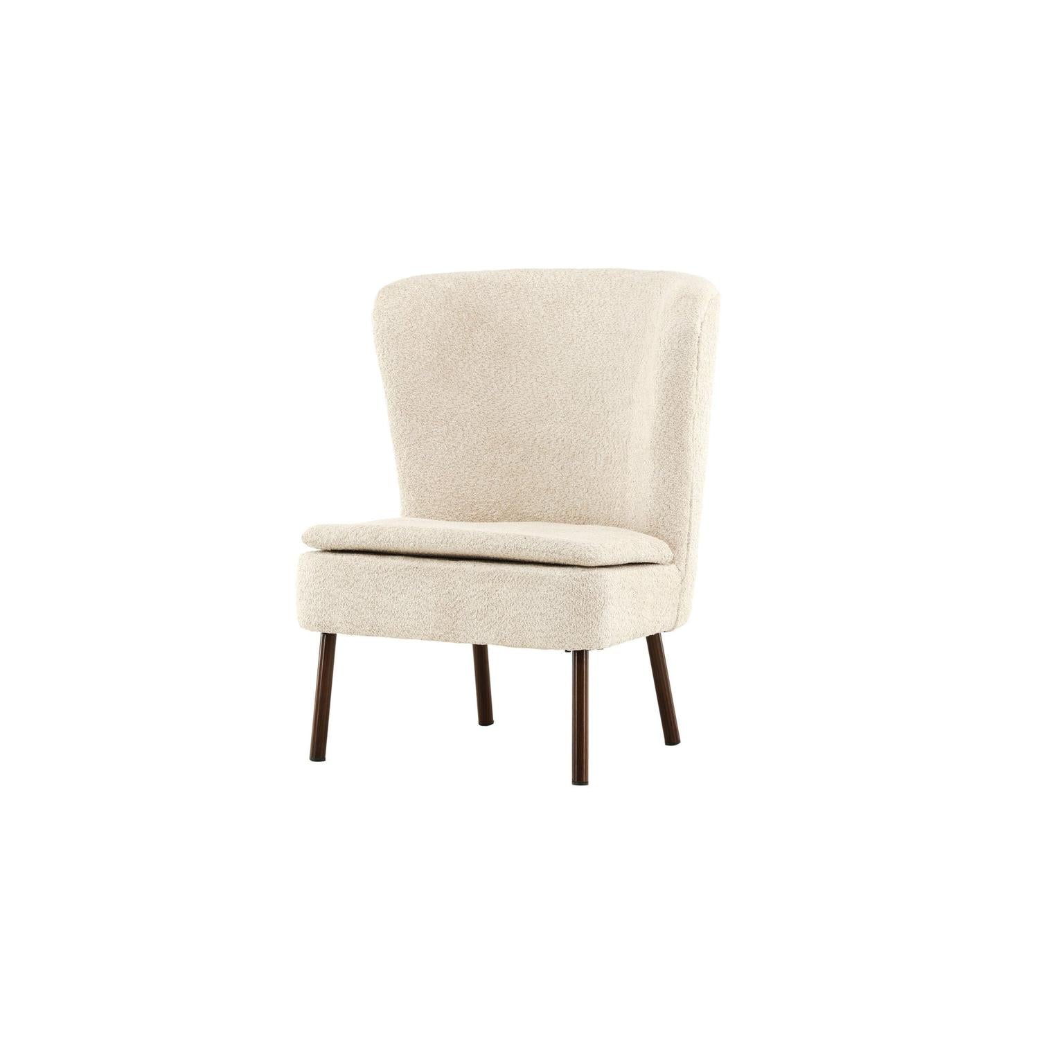 Sessel Hällsö aus Teddy-Bouclé - Beige-Sessel-Vind-le canapé
