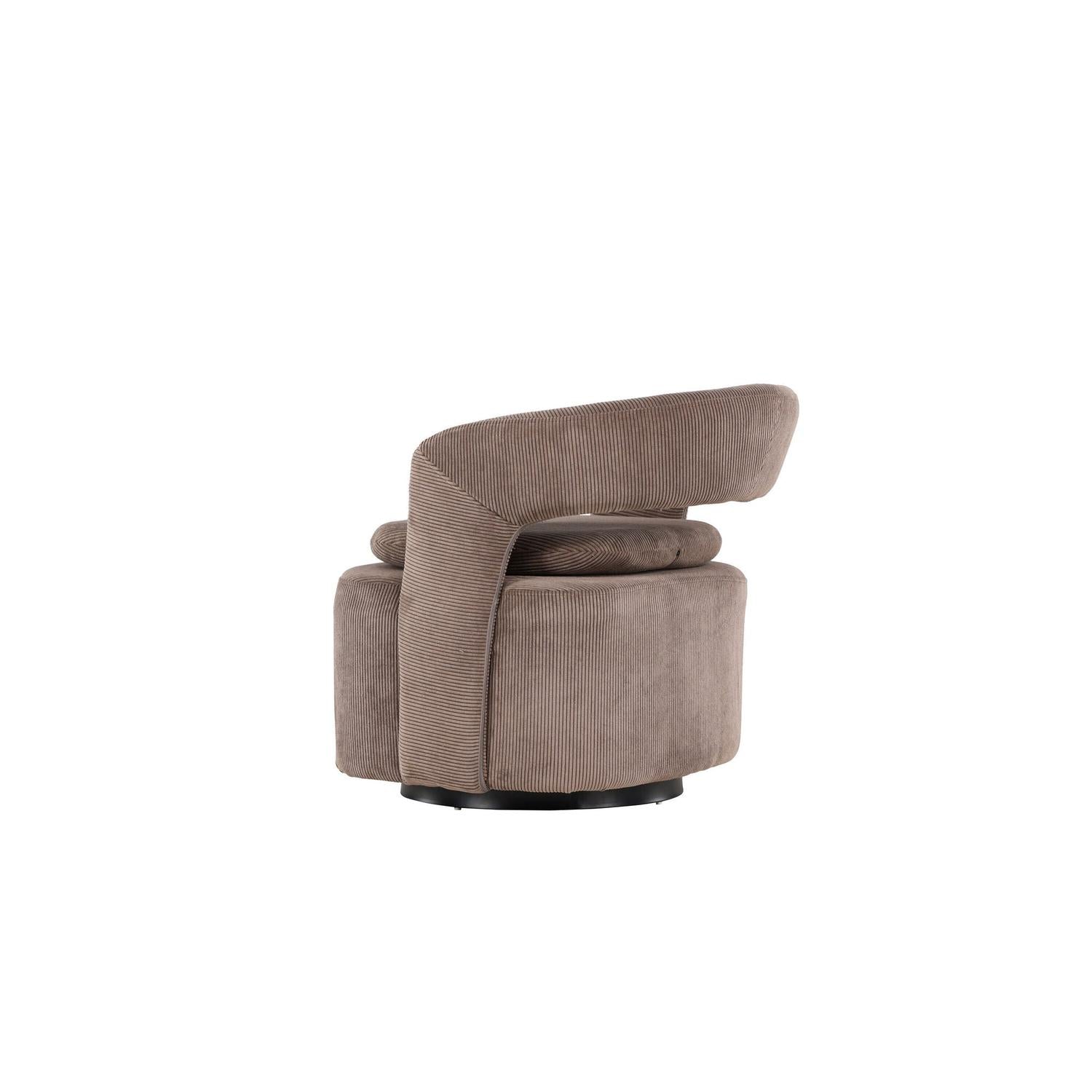 Sessel Laurel Drehsessel aus Cord - Braun-Sessel-Venture Home-le canapé