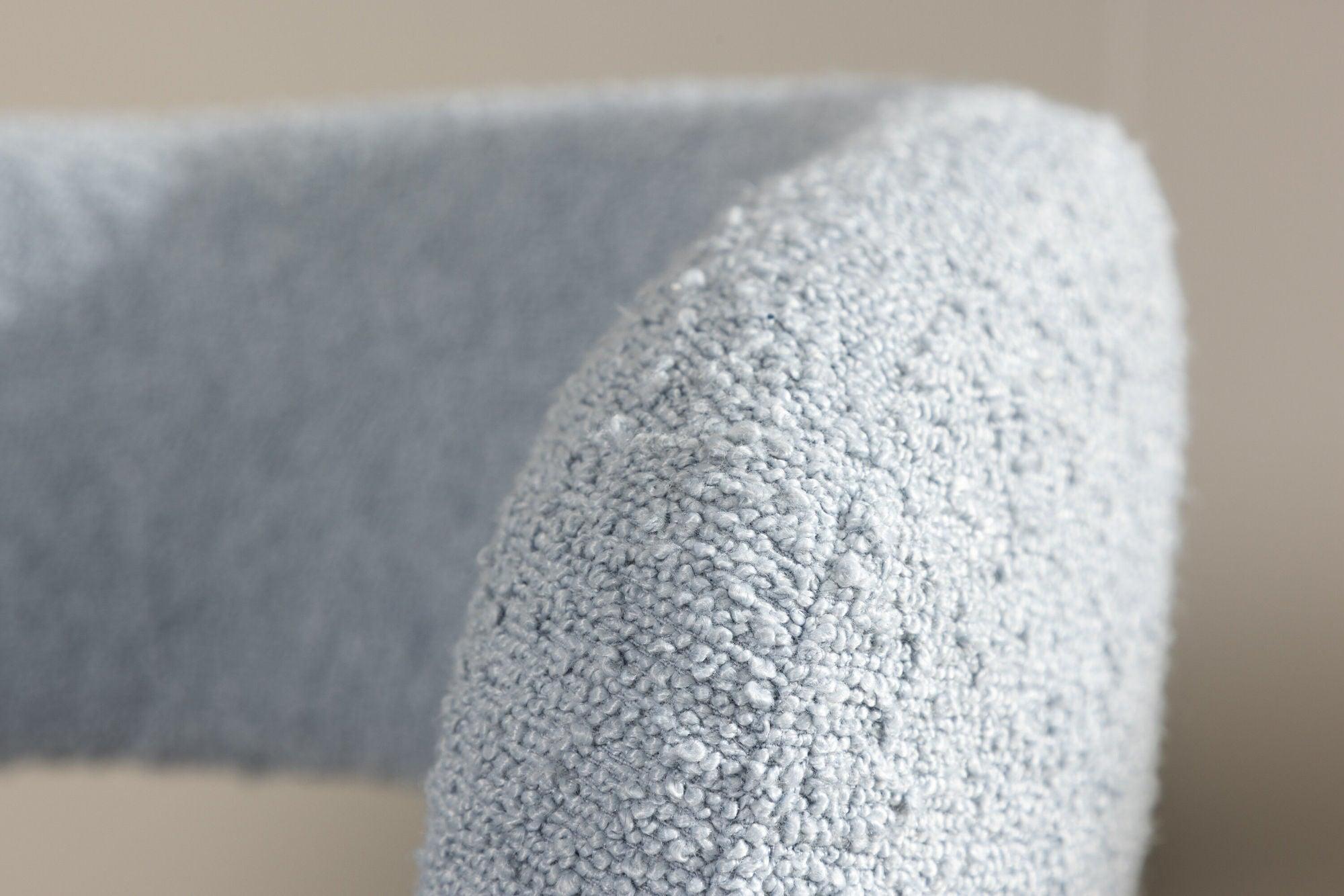 Sessel Laurel Drehsessel aus Teddy - Bouclé - BabyblauLoungesessel