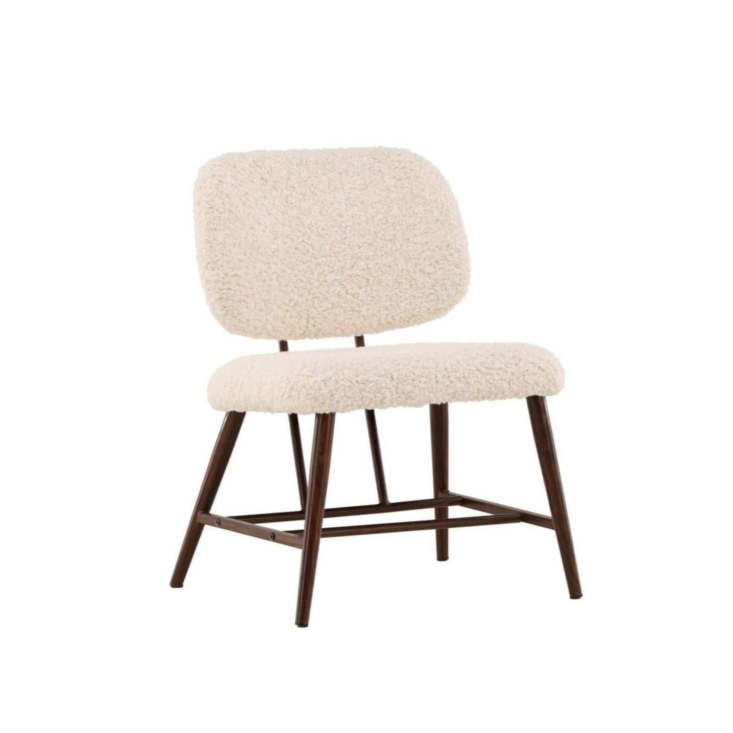Sessel Midland aus Teddy Bouclé - Weiß-Sessel-Venture Home-le canapé