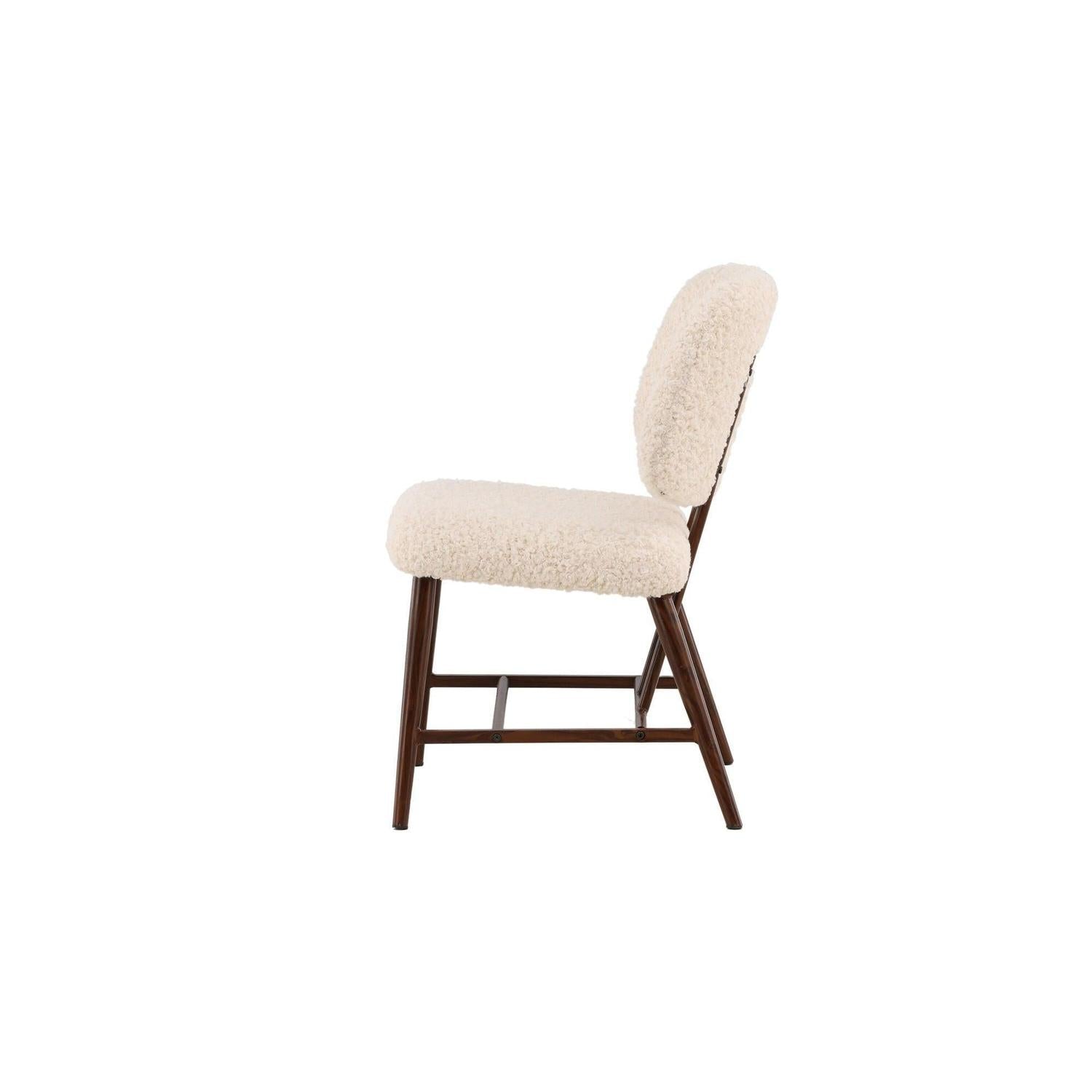 Sessel Midland aus Teddystoff / Bouclé - Weiß-Sessel-Venture Home-le canapé
