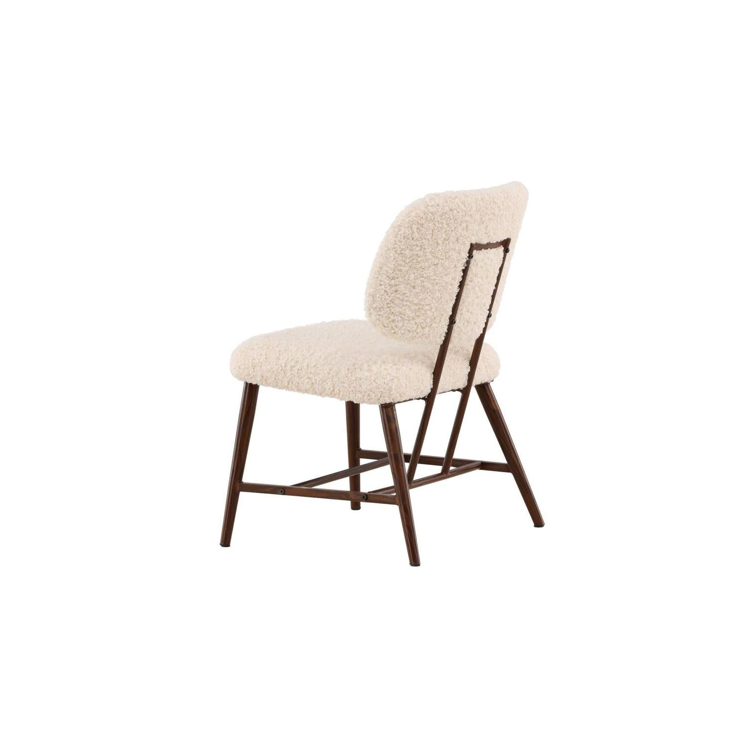 Sessel Midland aus Teddystoff / Bouclé - Weiß-Sessel-Venture Home-le canapé