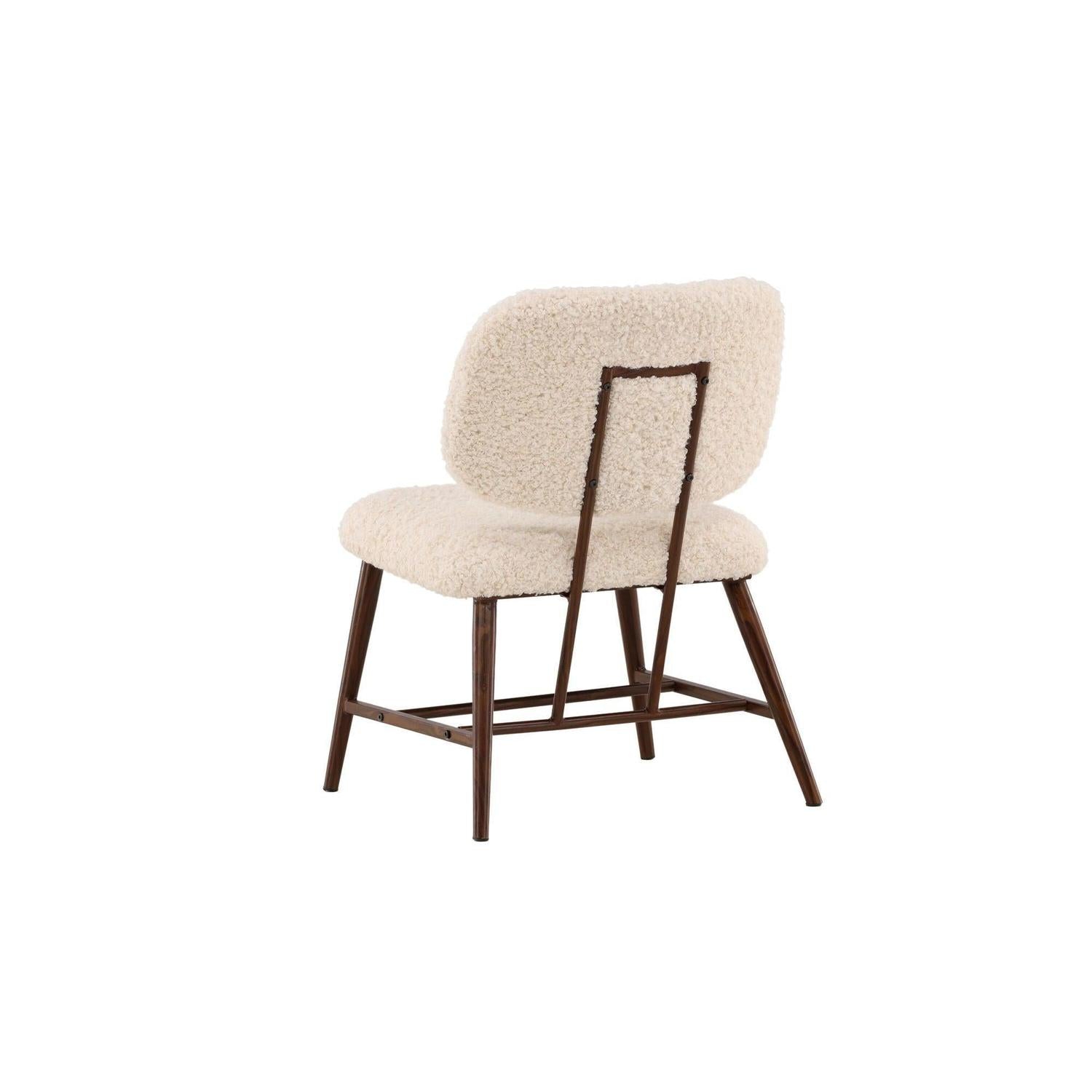 Sessel Midland aus Teddystoff / Bouclé - Weiß-Sessel-Venture Home-le canapé
