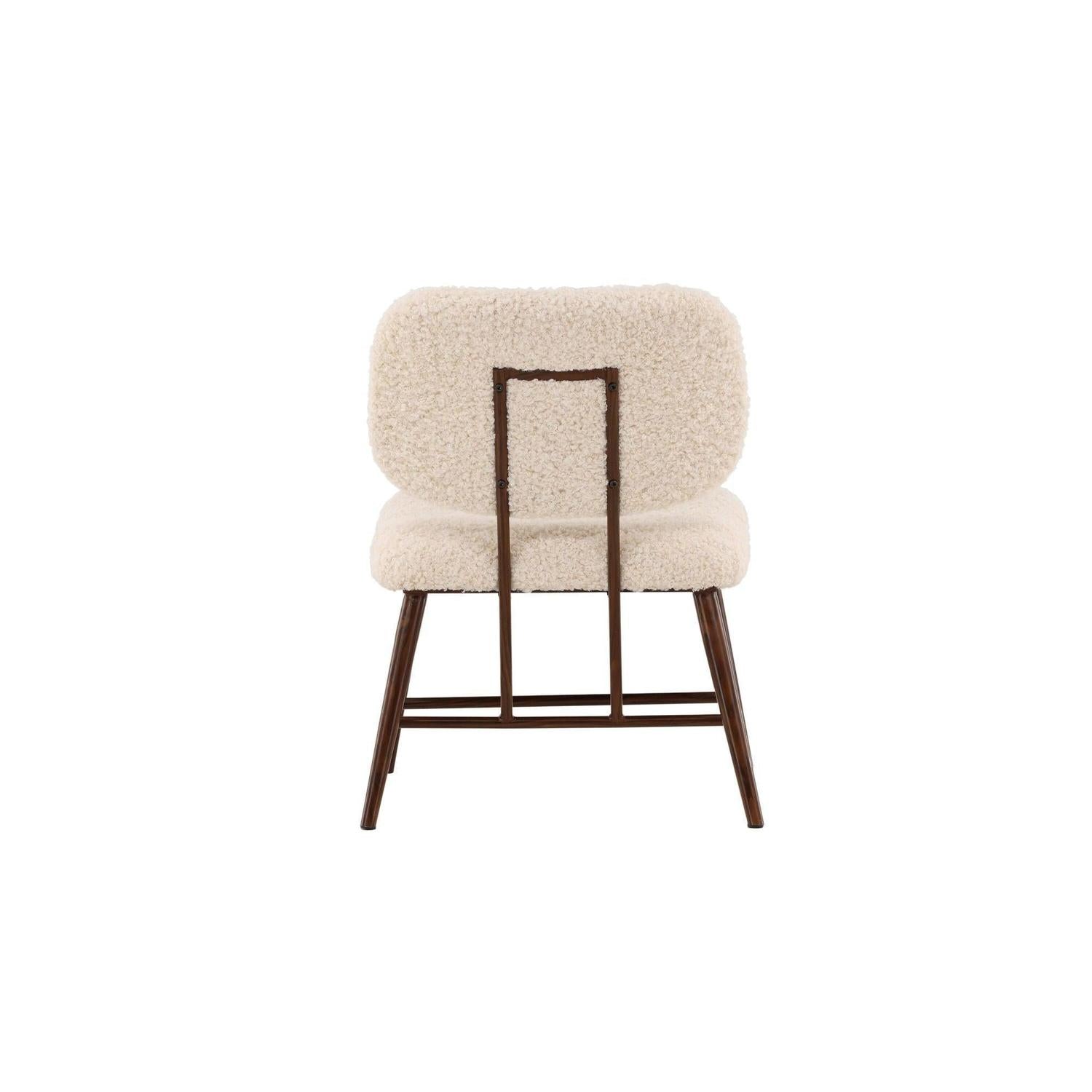 Sessel Midland aus Teddystoff / Bouclé - Weiß-Sessel-Venture Home-le canapé