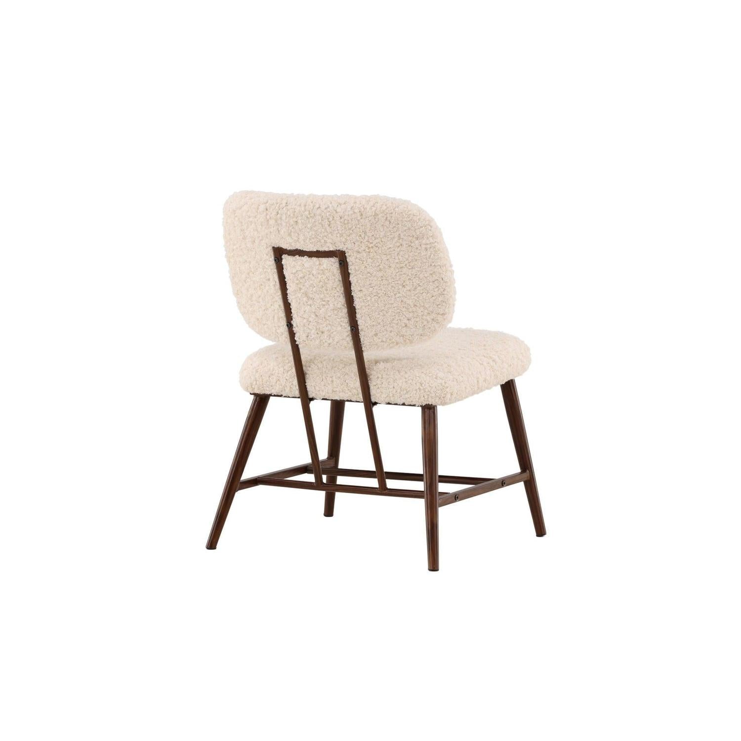 Sessel Midland aus Teddystoff / Bouclé - Weiß-Sessel-Venture Home-le canapé