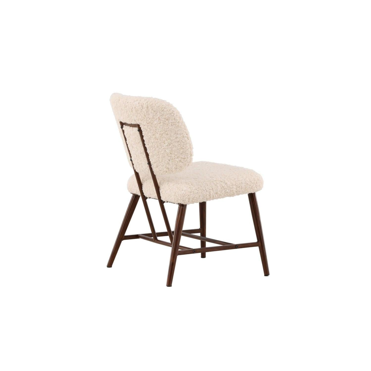 Sessel Midland aus Teddystoff / Bouclé - Weiß-Sessel-Venture Home-le canapé