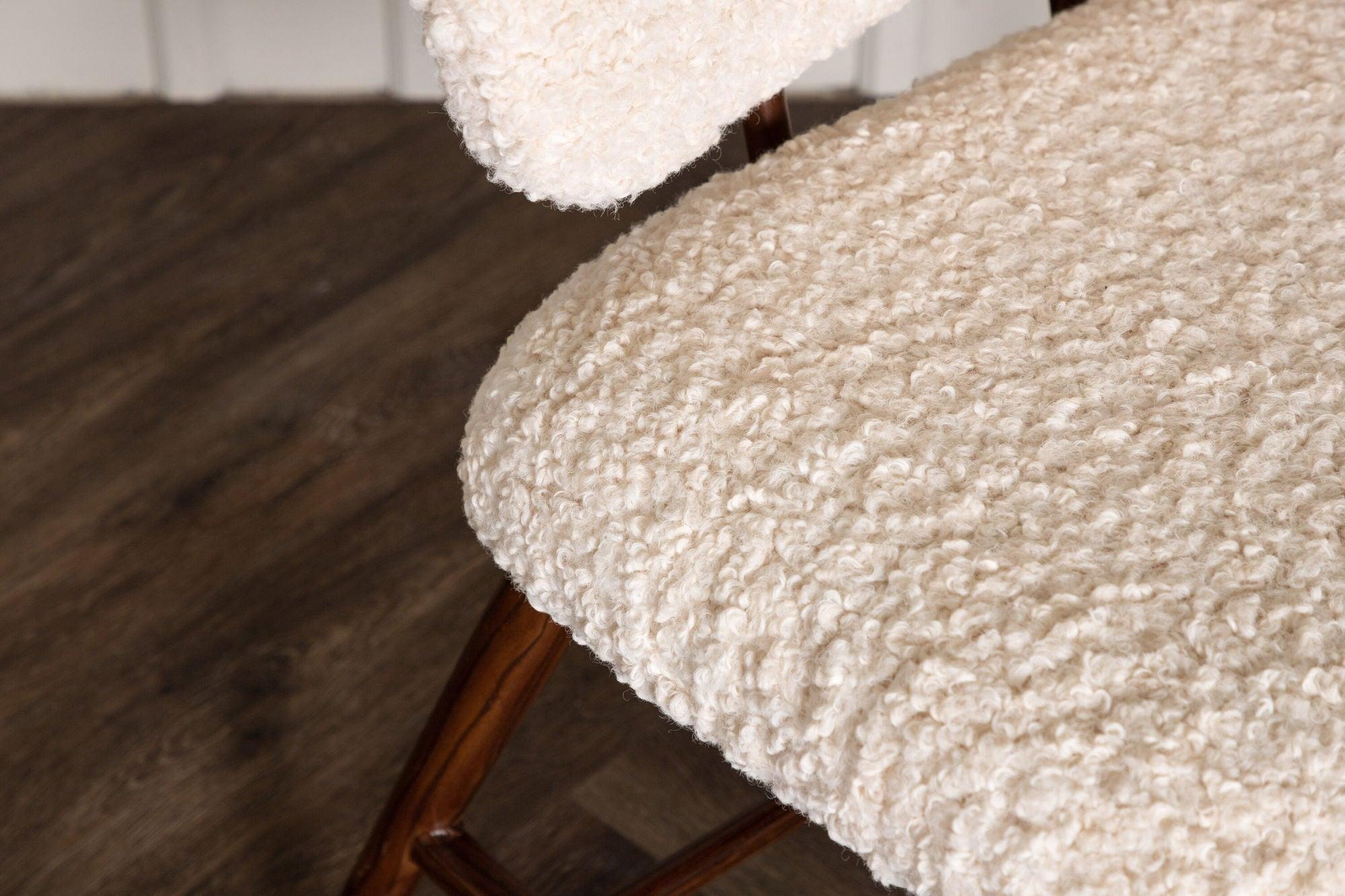 Sessel Midland aus Teddystoff / Bouclé - Weiß-Sessel-Venture Home-le canapé