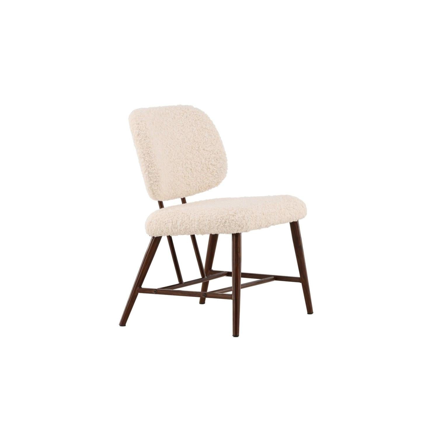 Sessel Midland aus Teddystoff / Bouclé - Weiß-Sessel-Venture Home-le canapé