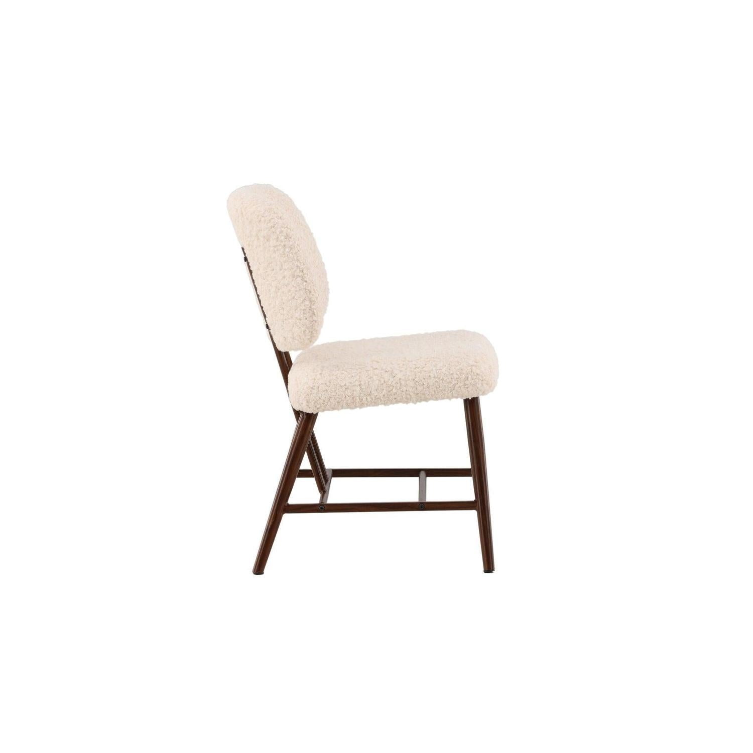 Sessel Midland aus Teddystoff / Bouclé - Weiß-Sessel-Venture Home-le canapé