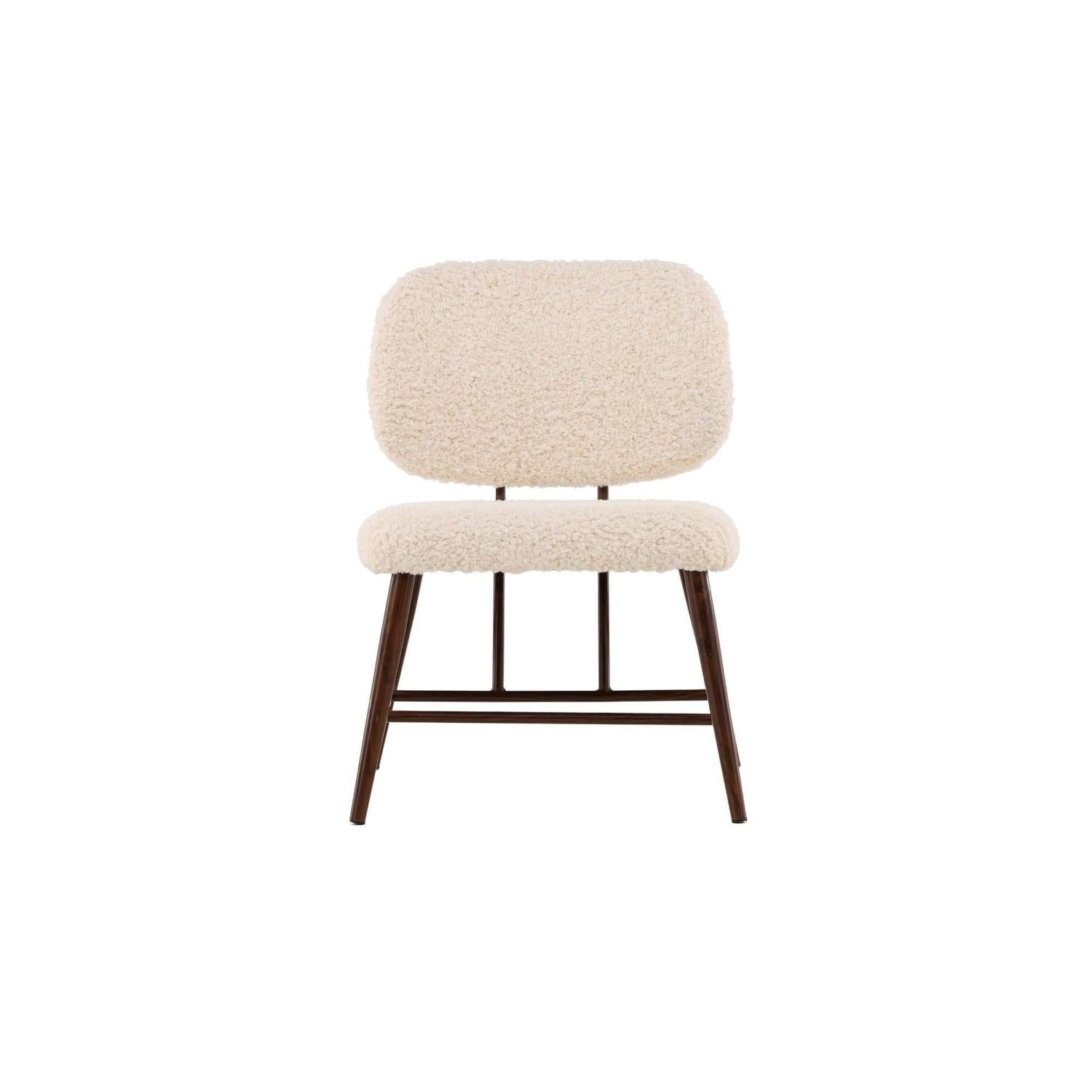 Sessel Midland aus Teddystoff / Bouclé - Weiß-Sessel-Venture Home-le canapé