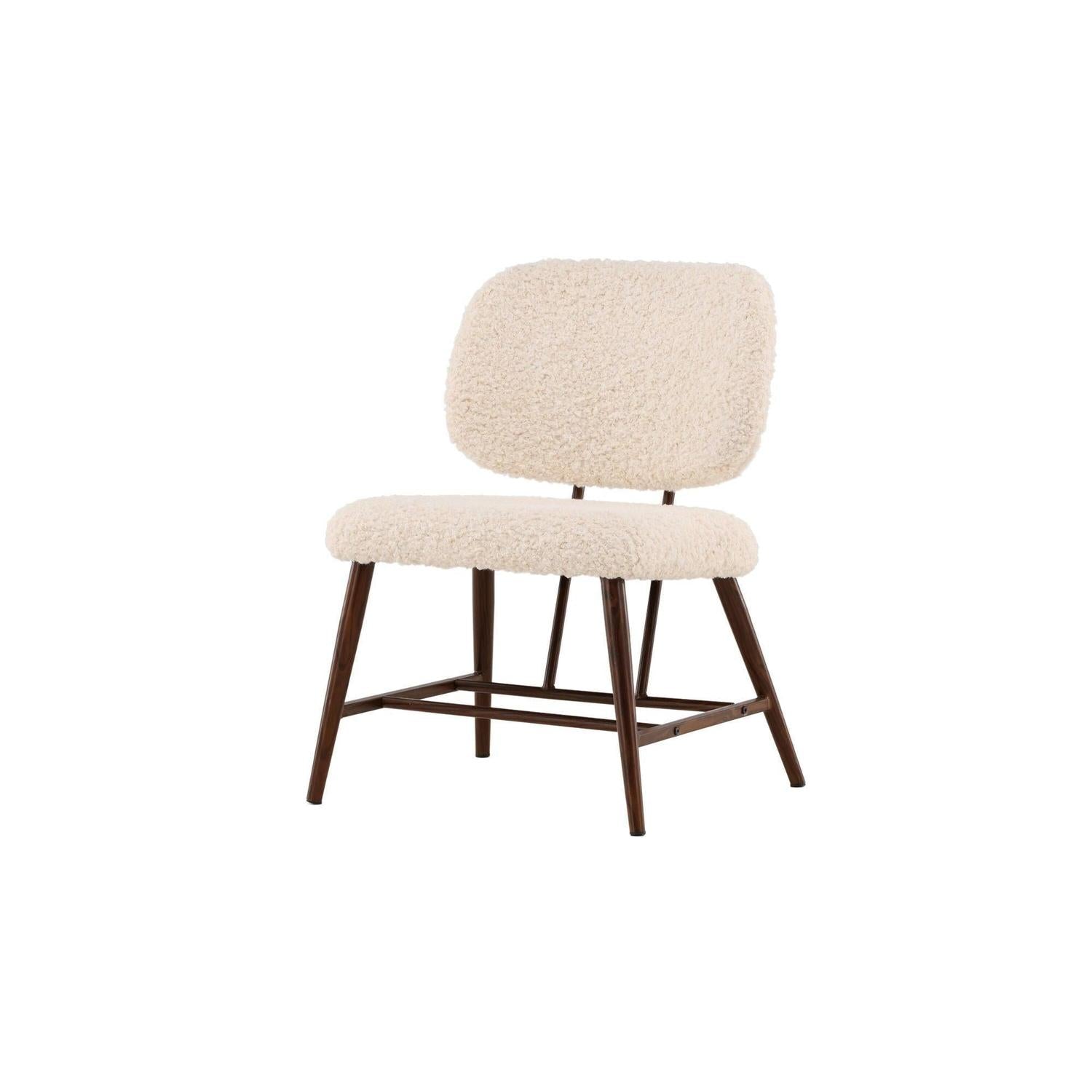 Sessel Midland aus Teddystoff / Bouclé - Weiß-Sessel-Venture Home-le canapé