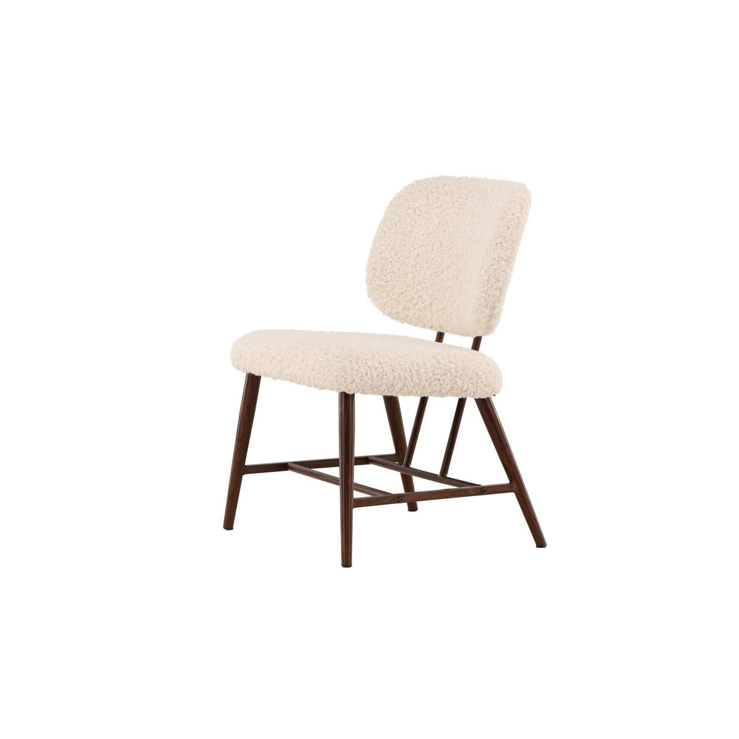 Sessel Midland aus Teddystoff / Bouclé - Weiß-Sessel-Venture Home-le canapé