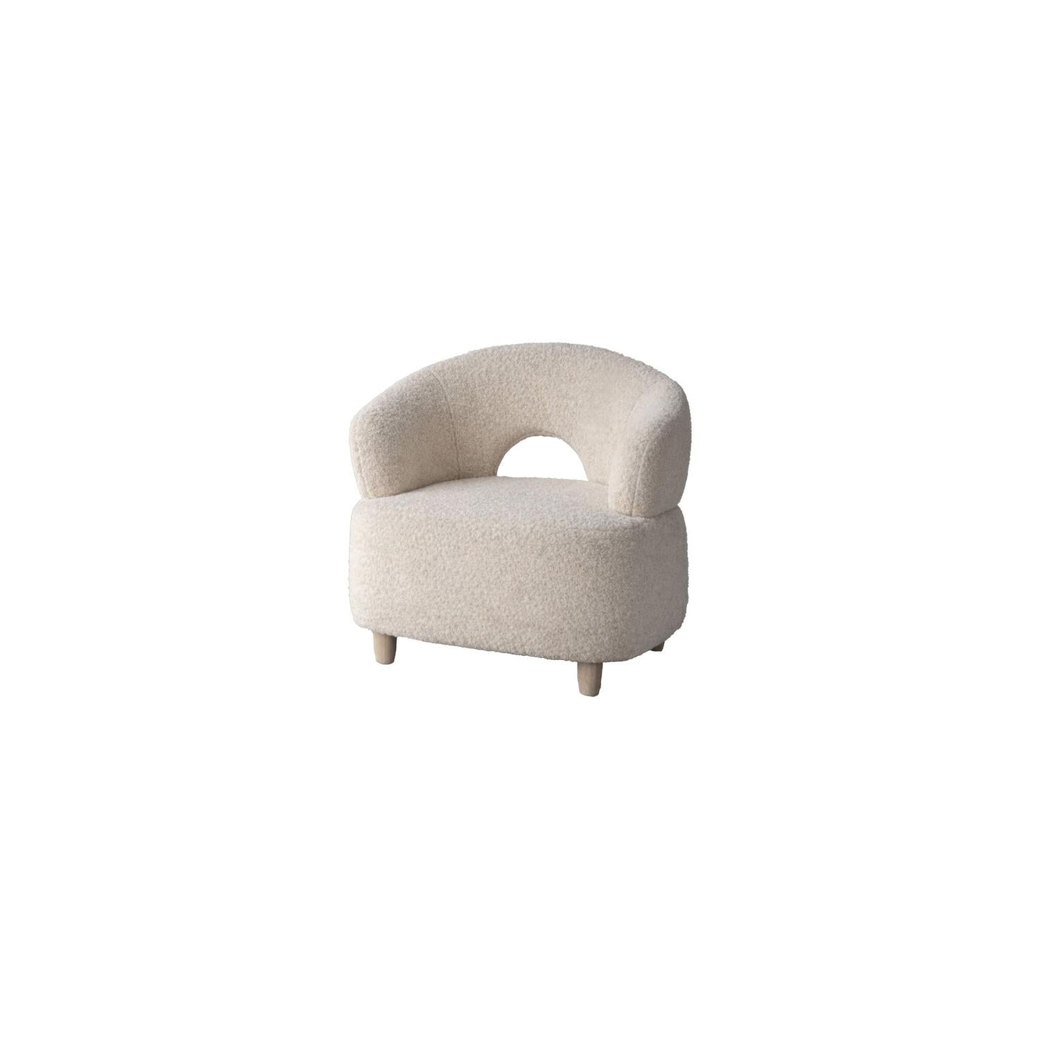 Sessel Moglas aus Teddy Bouclé - Weiß-Sessel-Venture Home-le canapé