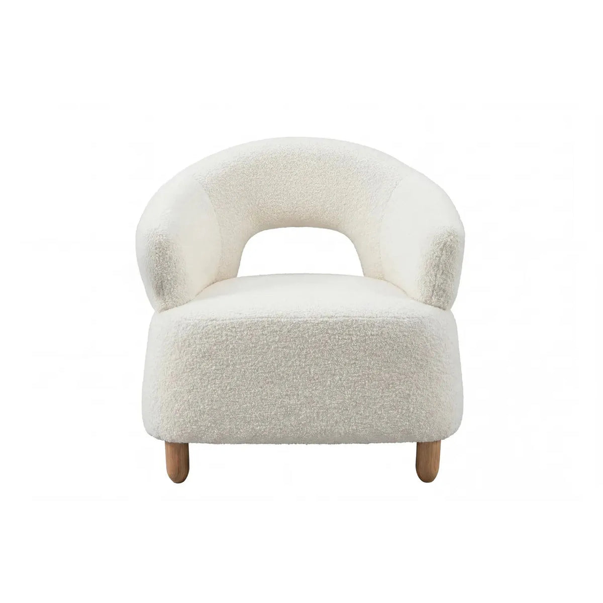 Sessel Moglas aus Teddy Bouclé - Weiß-Sessel-Venture Home-le canapé