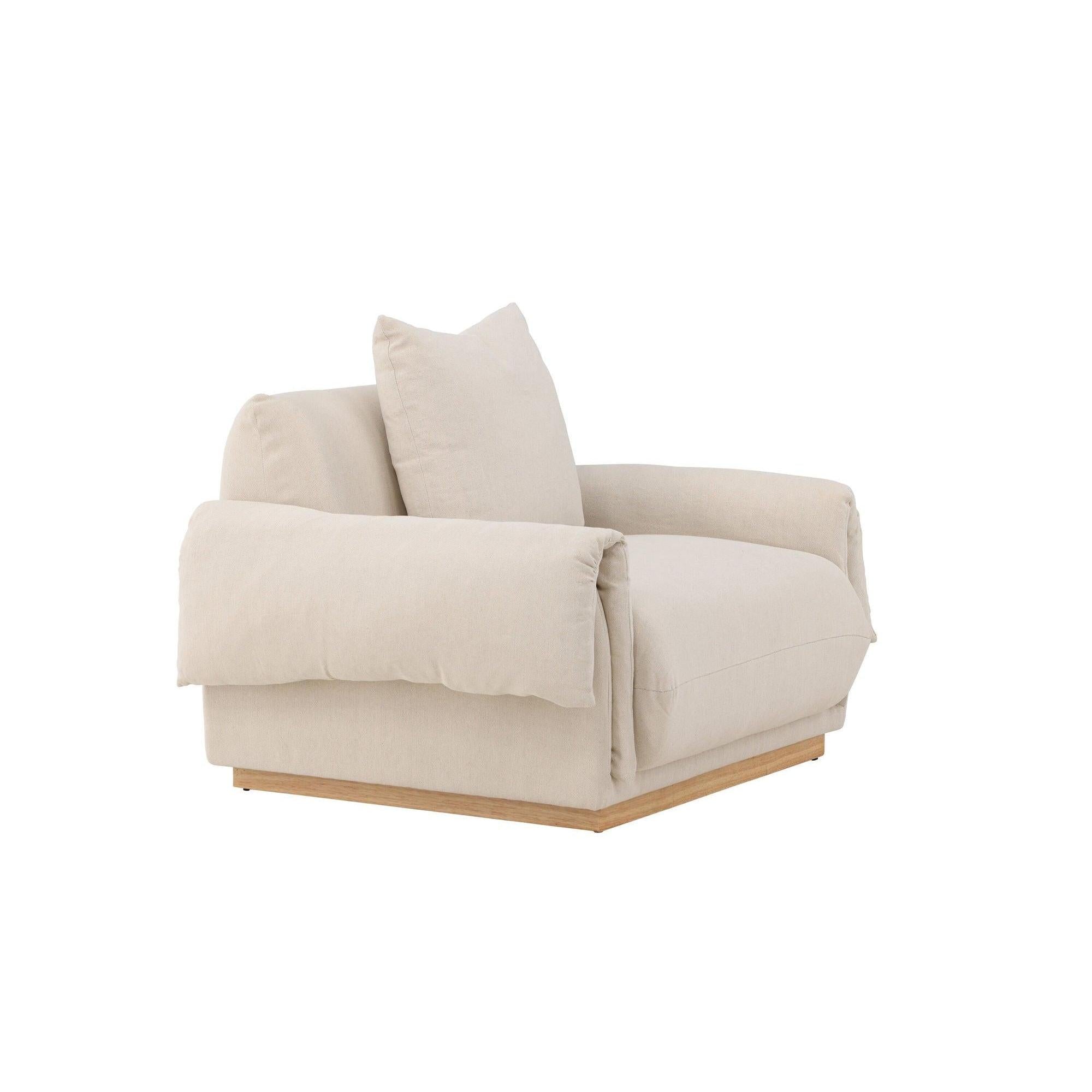 Sessel Mollösund aus Leinen - Beige7340220830975Sessel