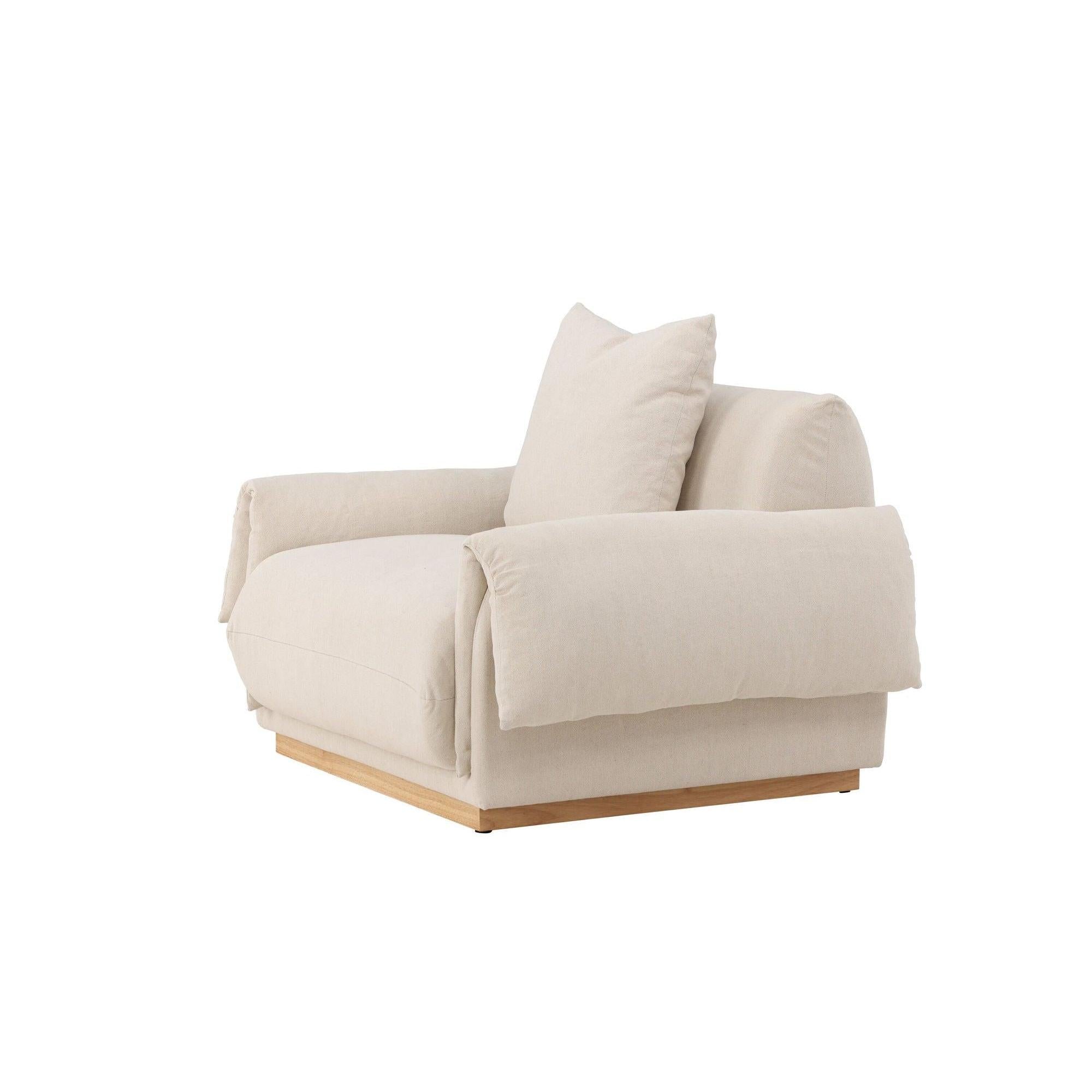 Sessel Mollösund aus Leinen - Beige7340220830975Sessel