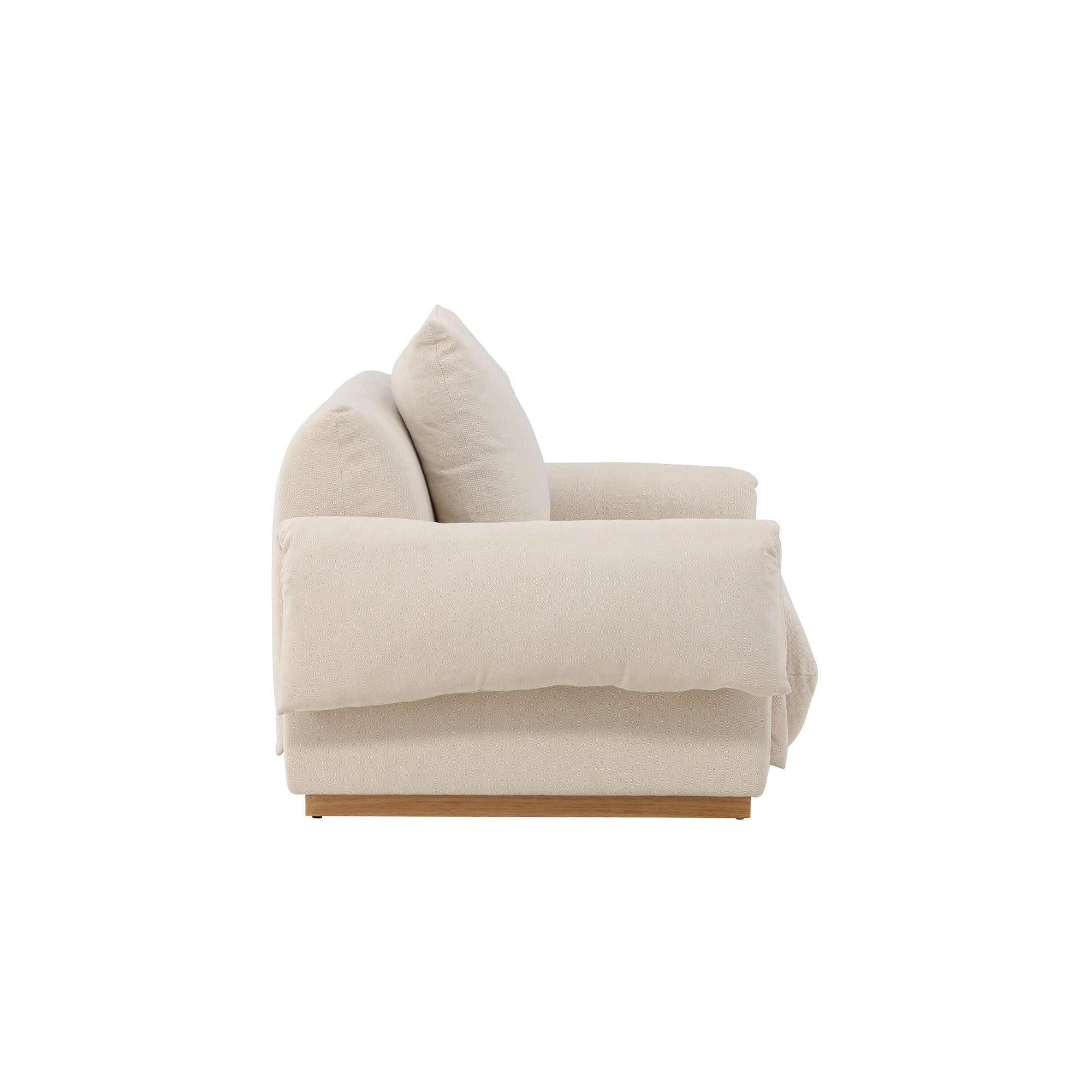 Sessel Mollösund aus Leinen - Beige7340220830975Sessel
