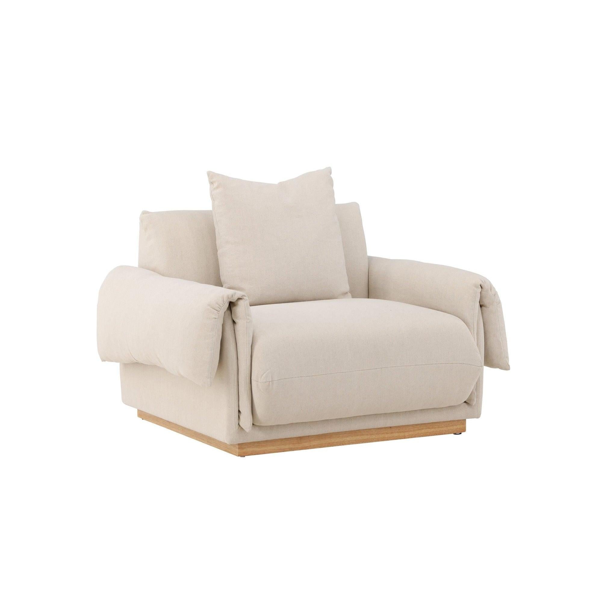Sessel Mollösund aus Leinen - Beige7340220830975Sessel