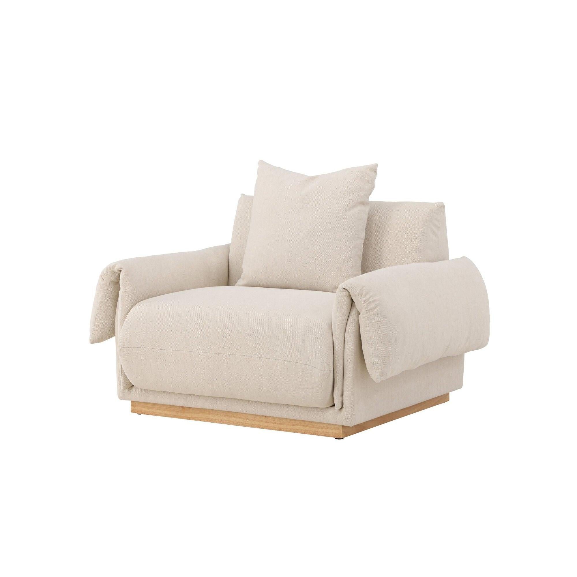 Sessel Mollösund aus Leinen - Beige7340220830975Sessel