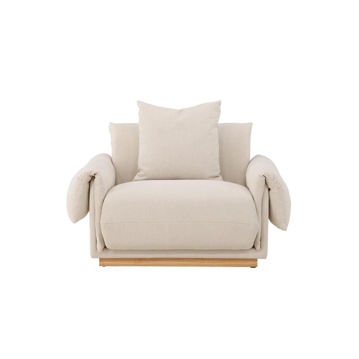 Sessel Mollösund aus Leinen - Beige7340220830975Sessel