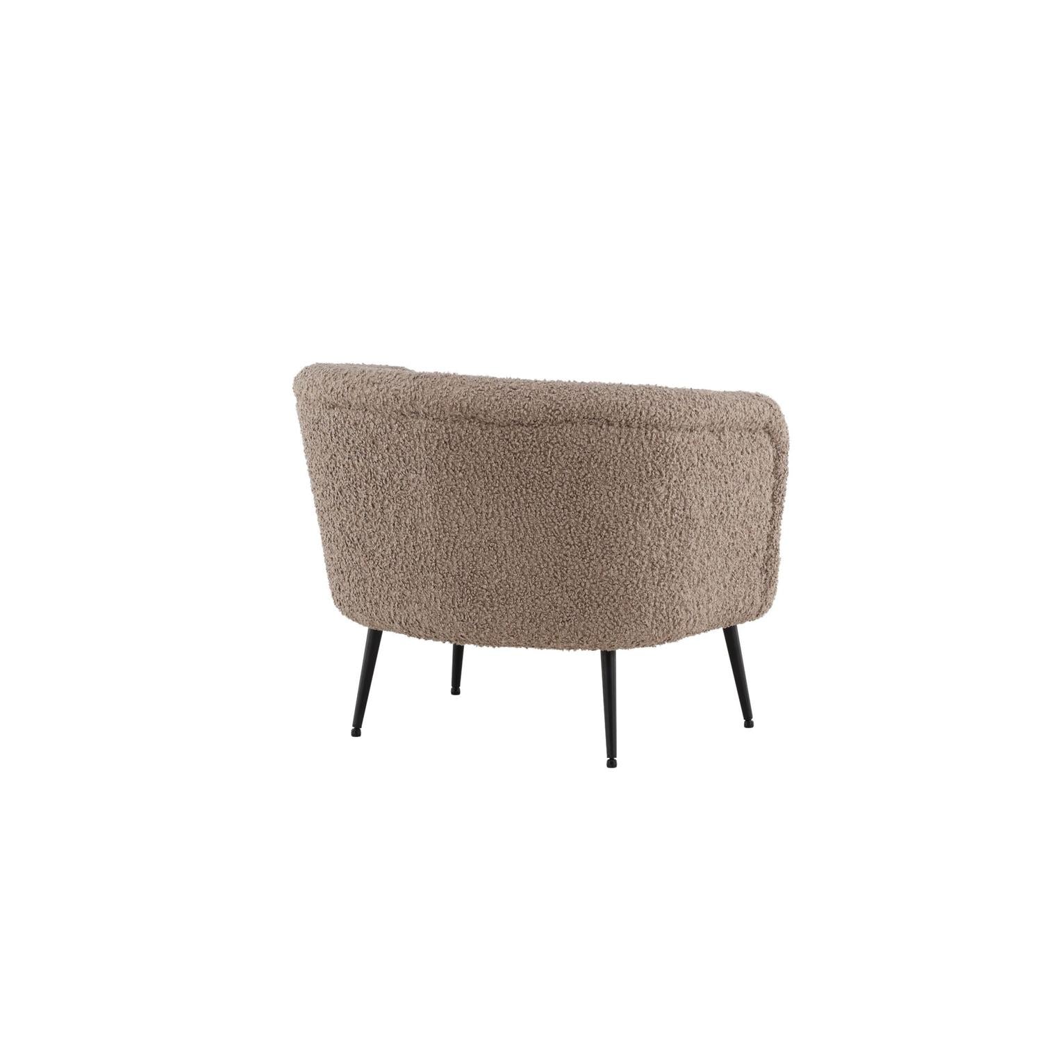 Sessel Nordkoster aus Teddy-Bouclé - Taupe-Sessel-Vind-le canapé