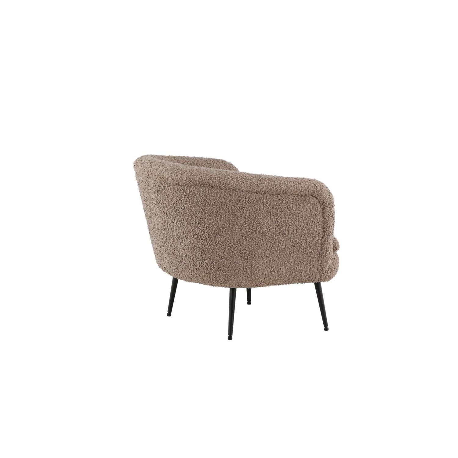 Sessel Nordkoster aus Teddy-Bouclé - Taupe-Sessel-Vind-le canapé