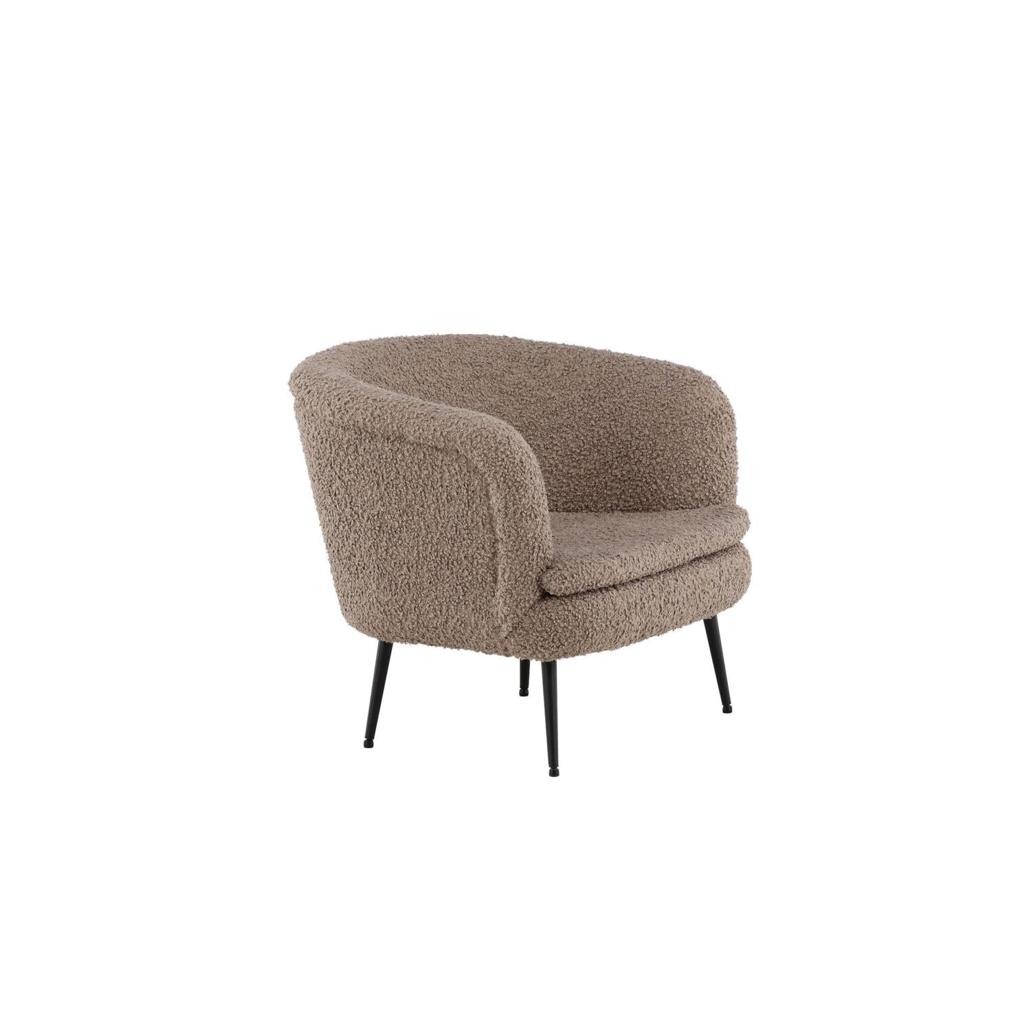 Sessel Nordkoster aus Teddy-Bouclé - Taupe-Sessel-Vind-le canapé