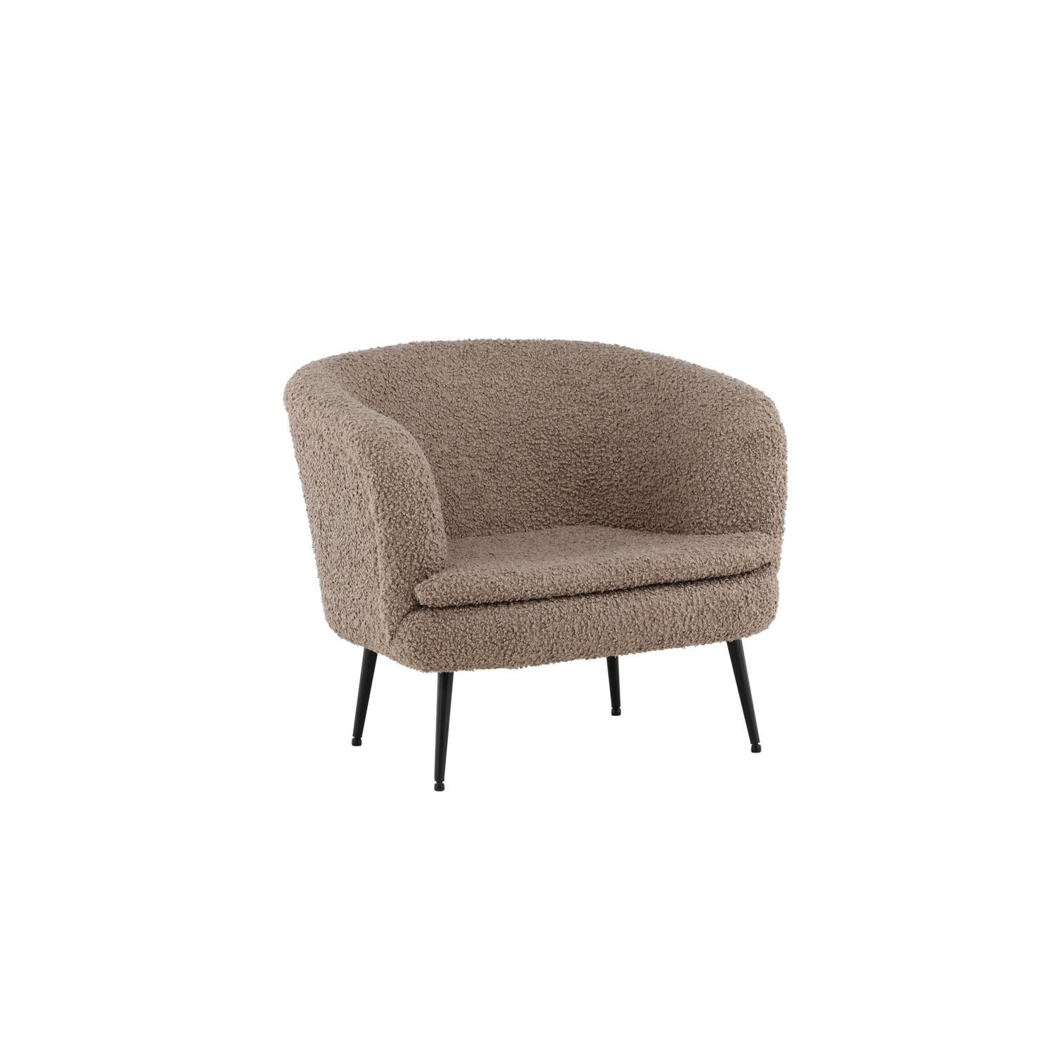 Sessel Nordkoster aus Teddy-Bouclé - Taupe-Sessel-Vind-le canapé