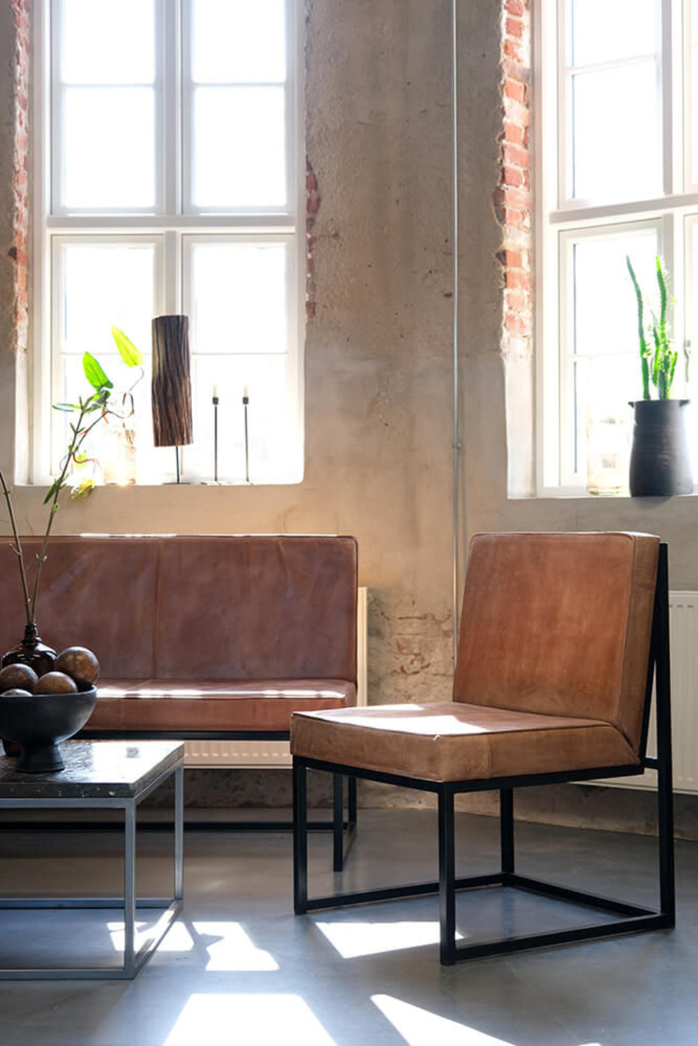 Sessel Perry aus Leder - Braun-Ledersessel-Trademark Living-le canapé