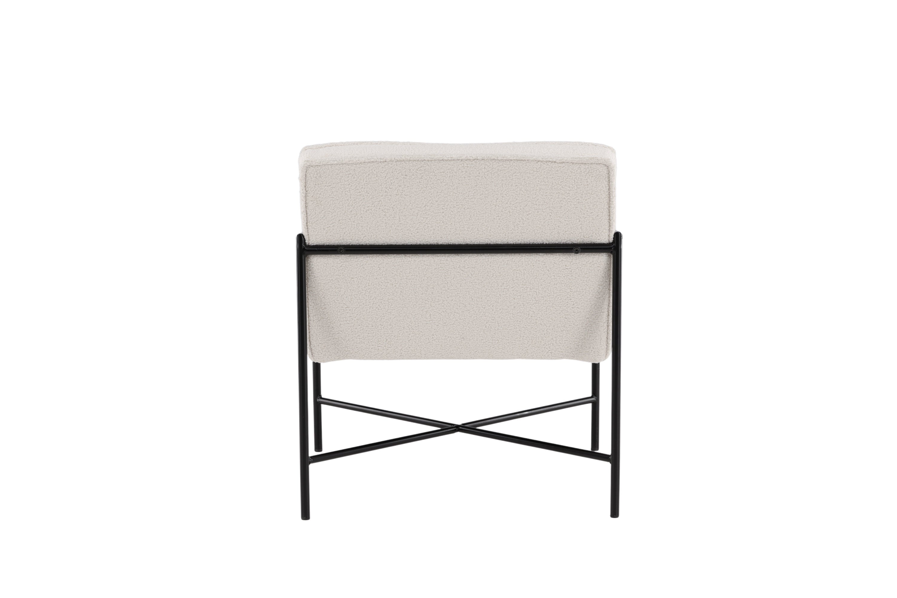 Sessel Rakel aus Stoff Teddy - Weiß-Sessel-Venture Home-le canapé