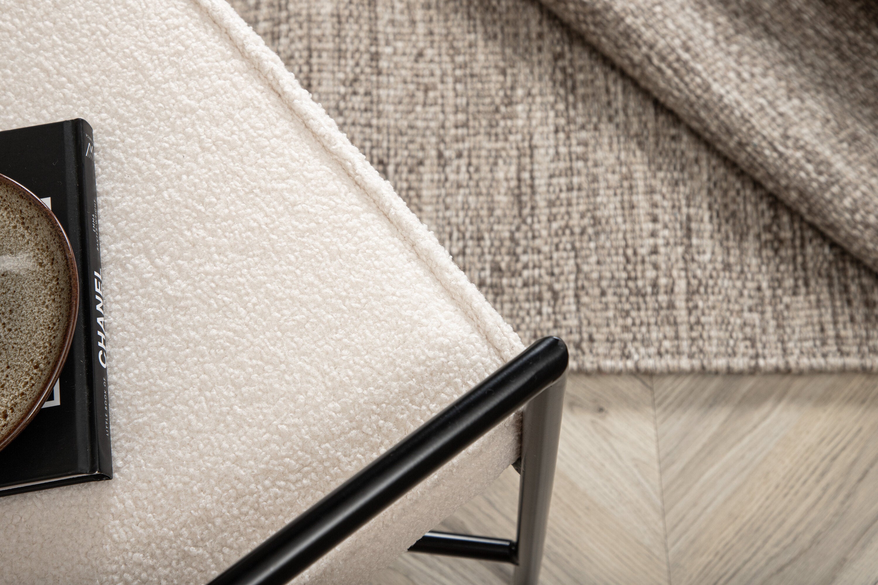 Sessel Rakel aus Stoff Teddy - Weiß-Sessel-Venture Home-le canapé