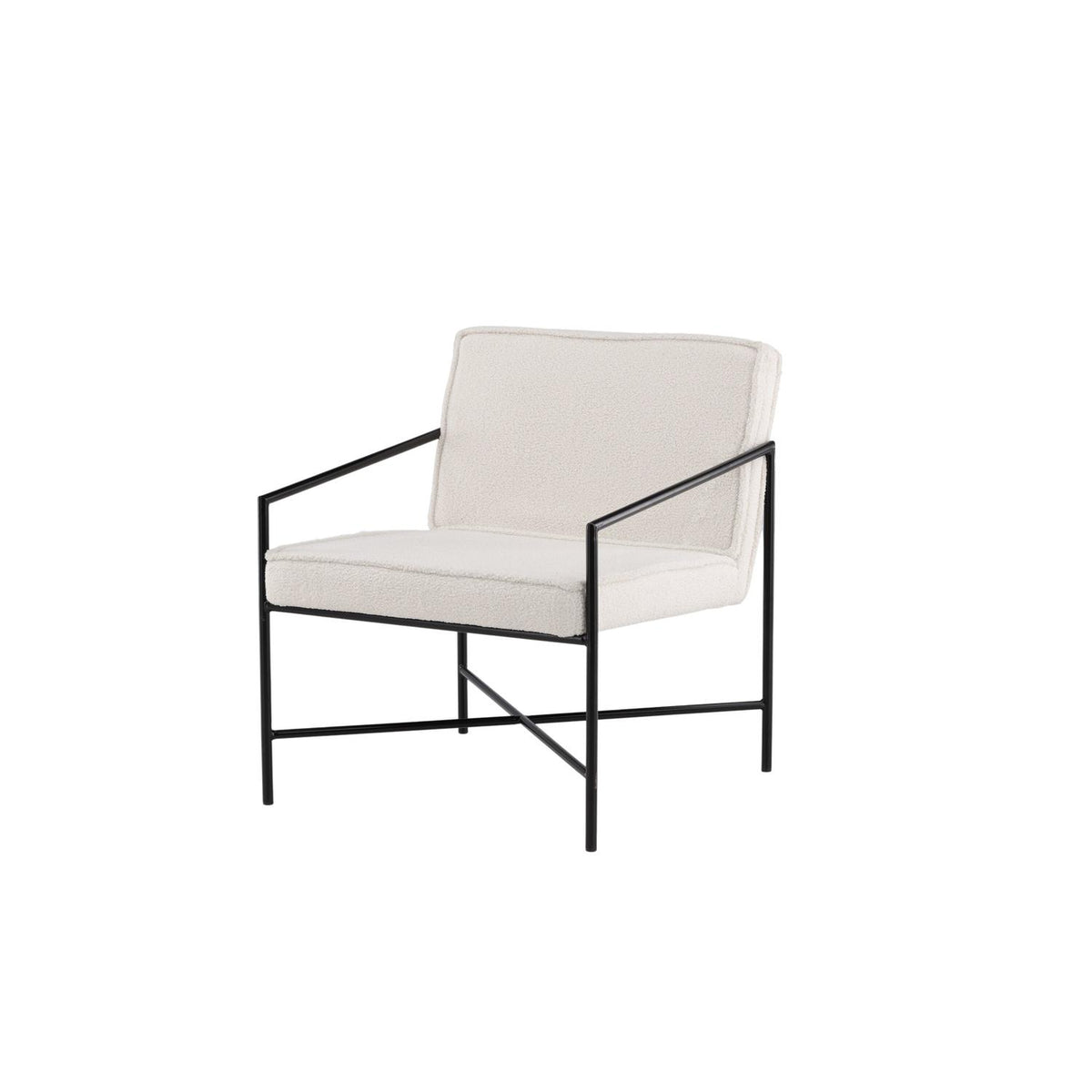 Sessel Rakel aus Teddy Bouclé - Weiß-Sessel-Venture Home-le canapé