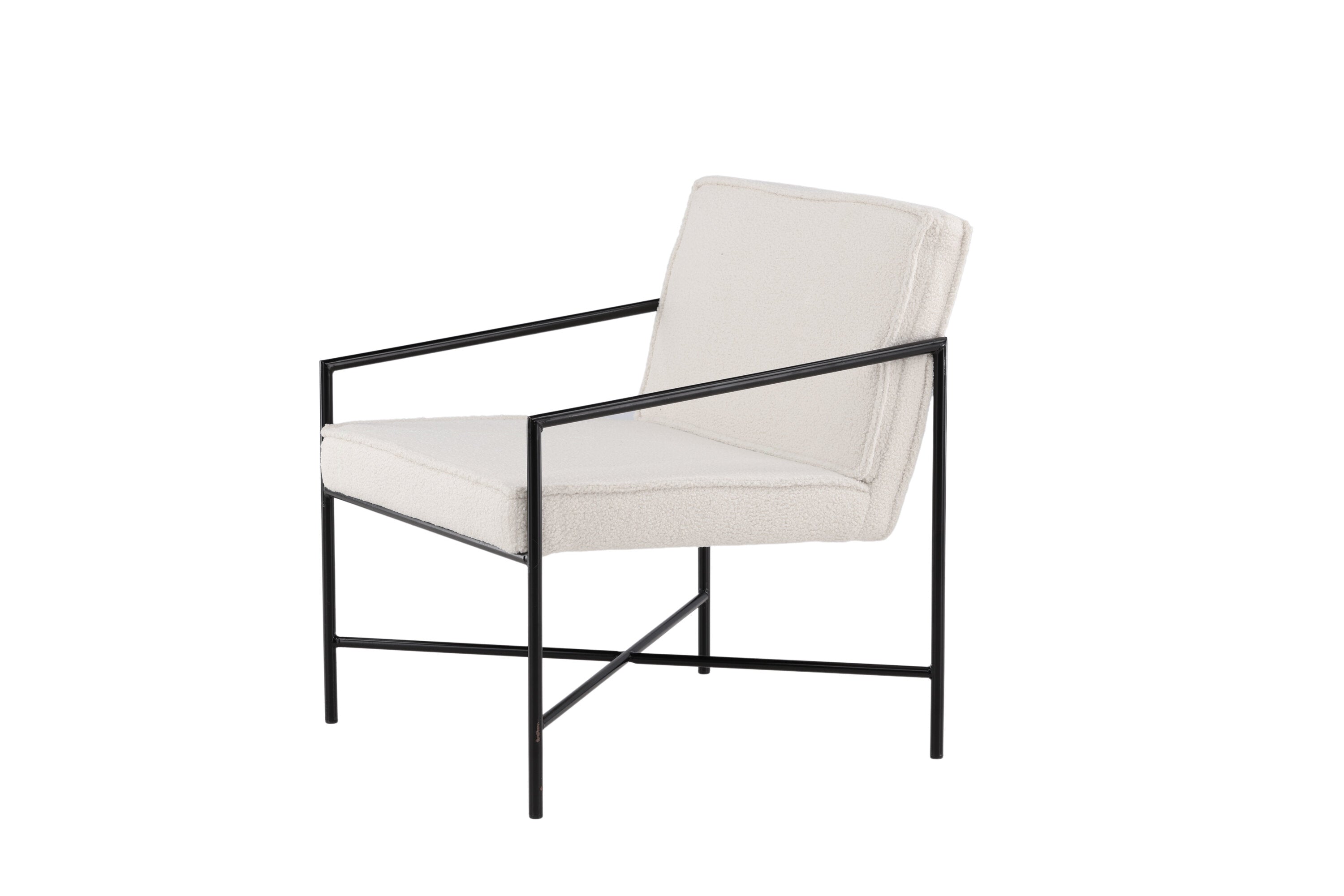 Sessel Rakel aus Stoff Teddy - Weiß-Sessel-Venture Home-le canapé