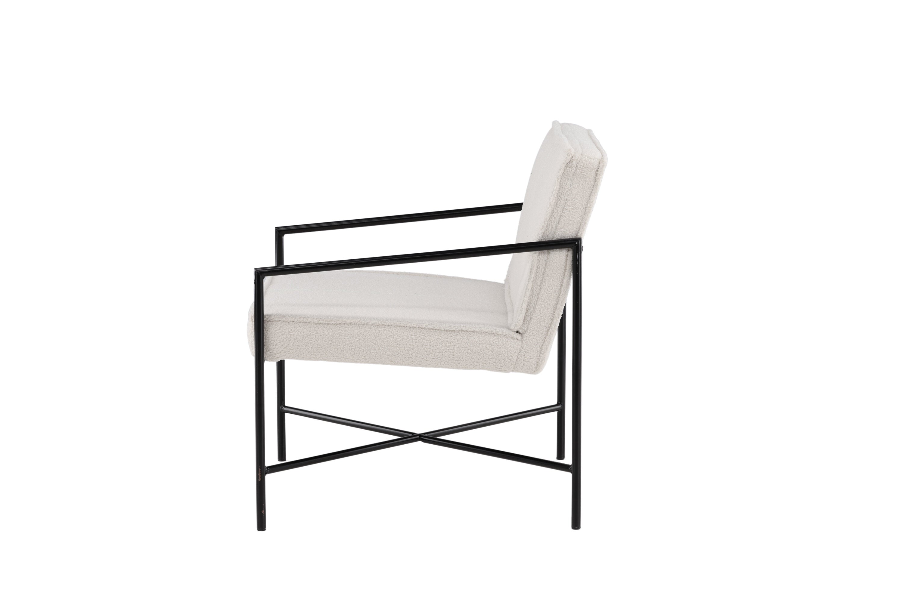 Sessel Rakel aus Stoff Teddy - Weiß-Sessel-Venture Home-le canapé